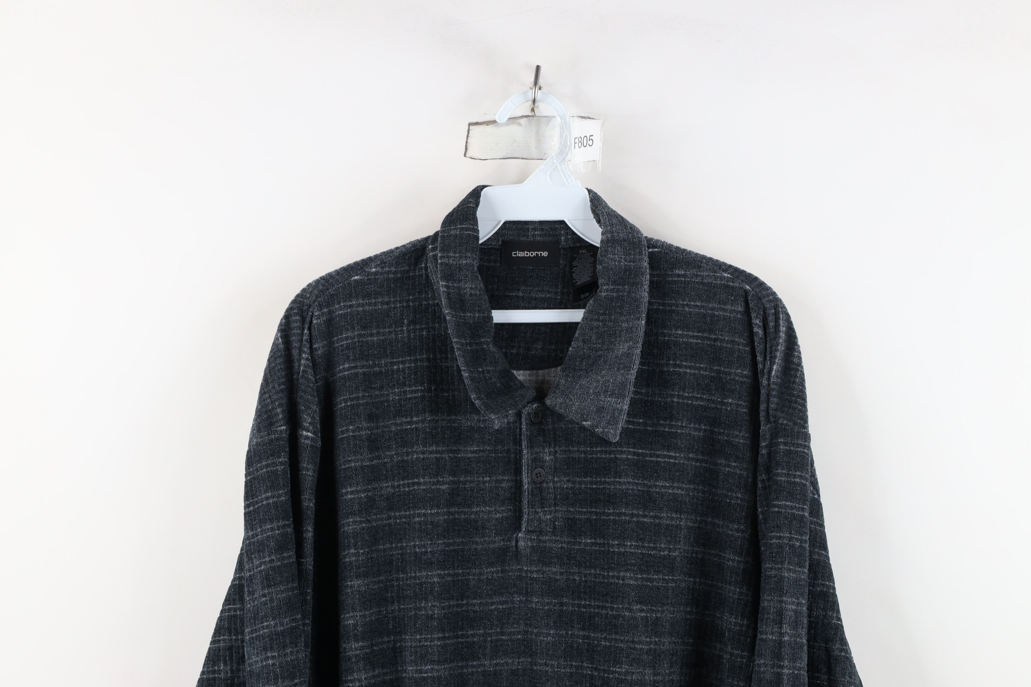 Vintage Vintage 90s Streetwear Knit Collared Fleece Polo Sweater Size US XXL / EU 58 / 5 - 2 Thumbnail
