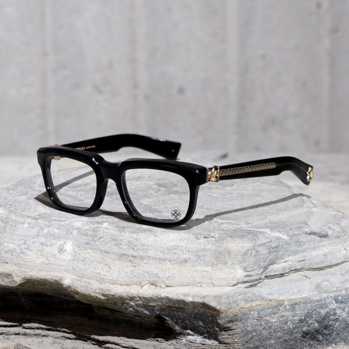 Pre-owned Chrome Hearts See You In Tea Glasses In Bk/gp | ModeSens