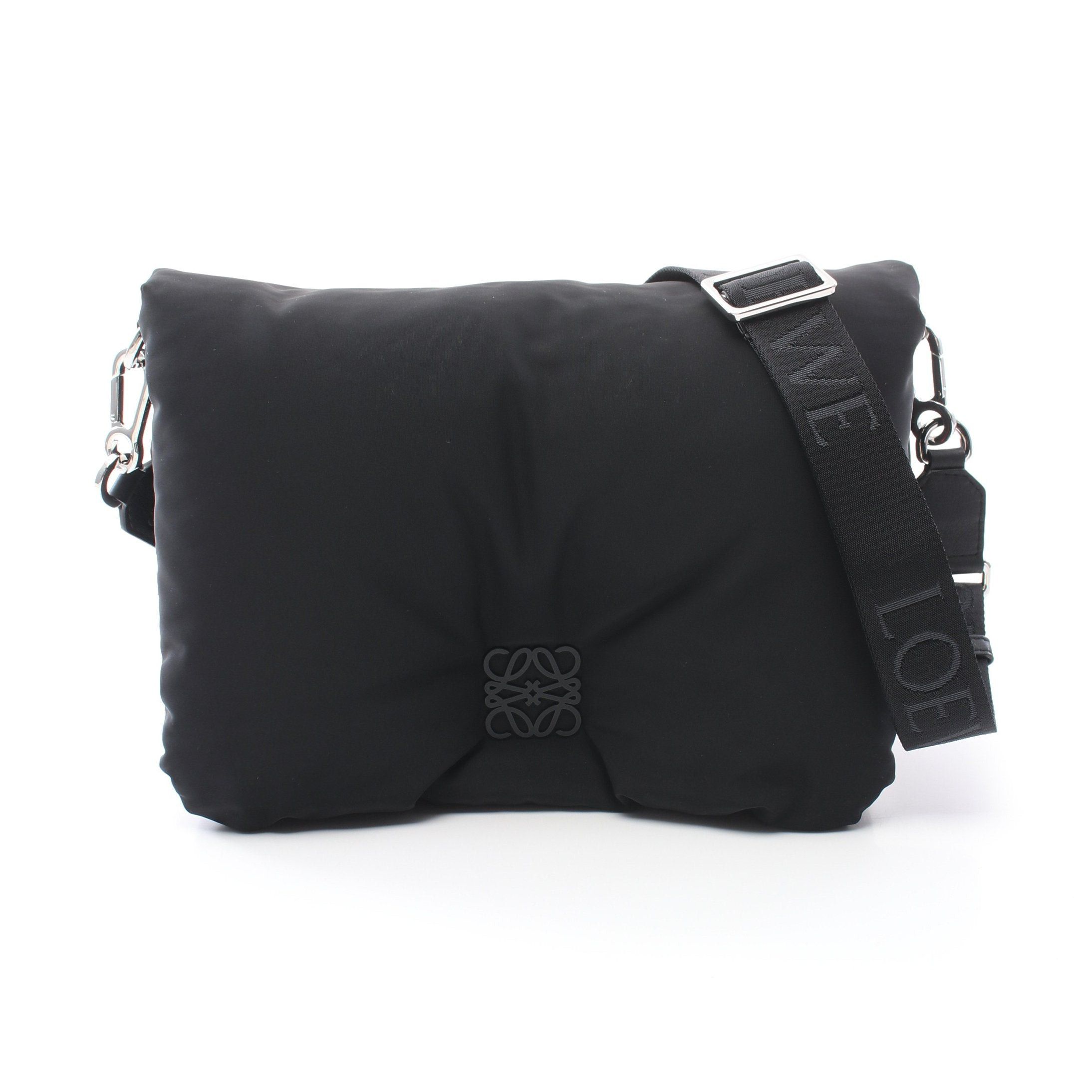 Loewe Loewe Goya Puffer Shoulder Bag Nylon Leather Black Size ONE SIZE - 1 Thumbnail
