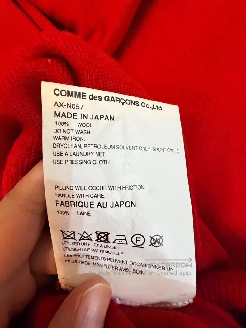 Comme des Garcons Comme des Garcons Red wool cardigan Size L / US 10 / IT 46 - 7 Thumbnail
