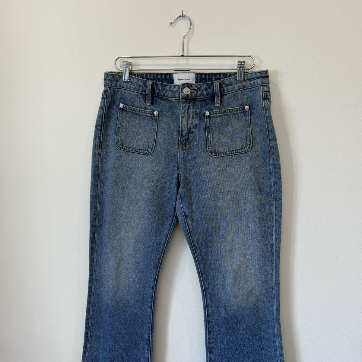 Current/Elliot Current/Elliot “The Cropped Boot” Faded Bootcut Flare Jeans Size US 29 - 3 Thumbnail
