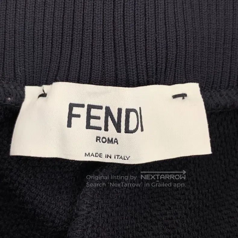 Fendi Fendi Black Side Logo Letter Cotton Drawstring Casual Spor Size 25" / US 0 / IT 36 - 6 Thumbnail