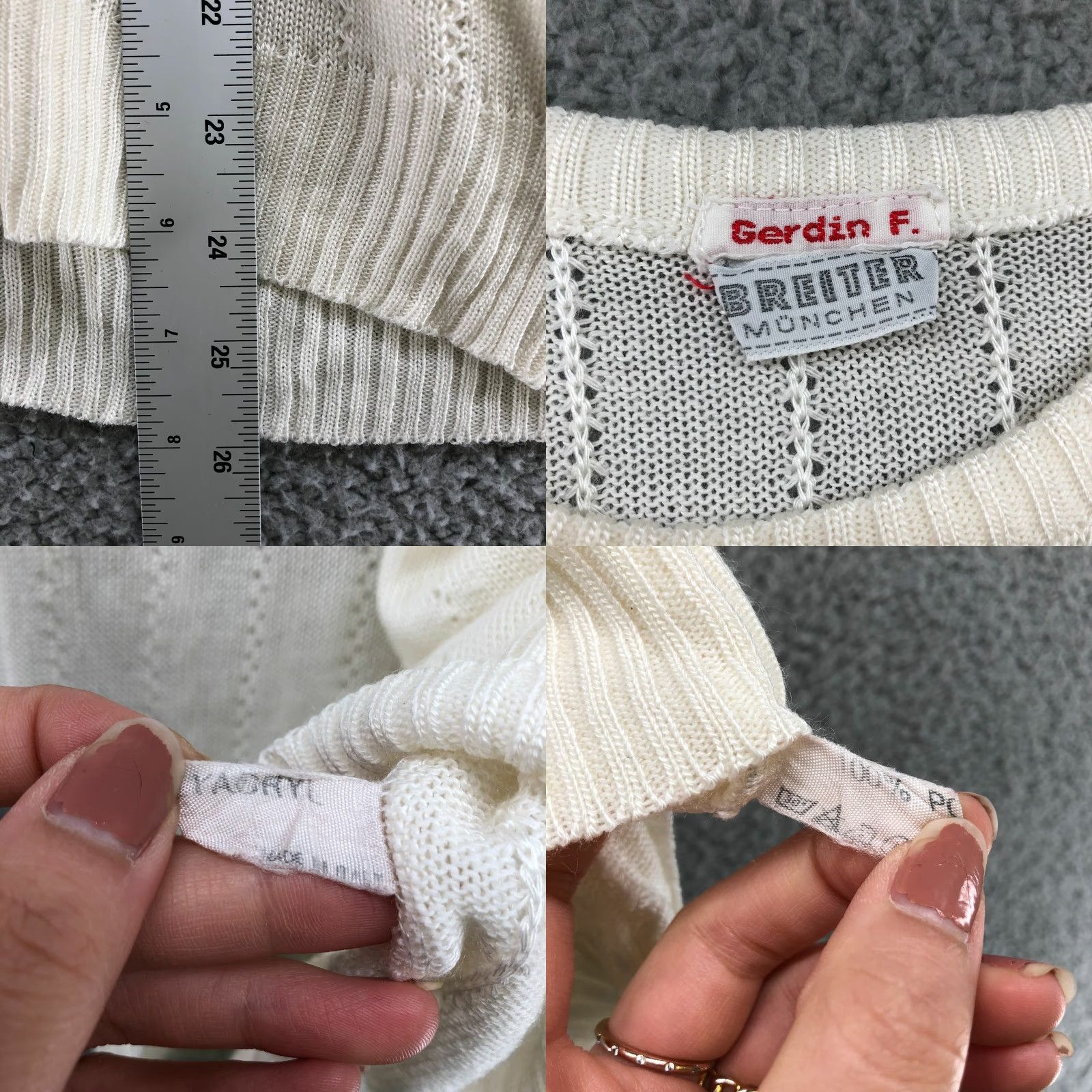 Vintage VINTAGE White Open Knit Pullover Tunic Sweater Womens S Short Sleeve 70s Crewenck Knit Style Hippie Retro Boho Casual Mens? No Women Only Size S / US 4 / IT 40 - 8 Thumbnail