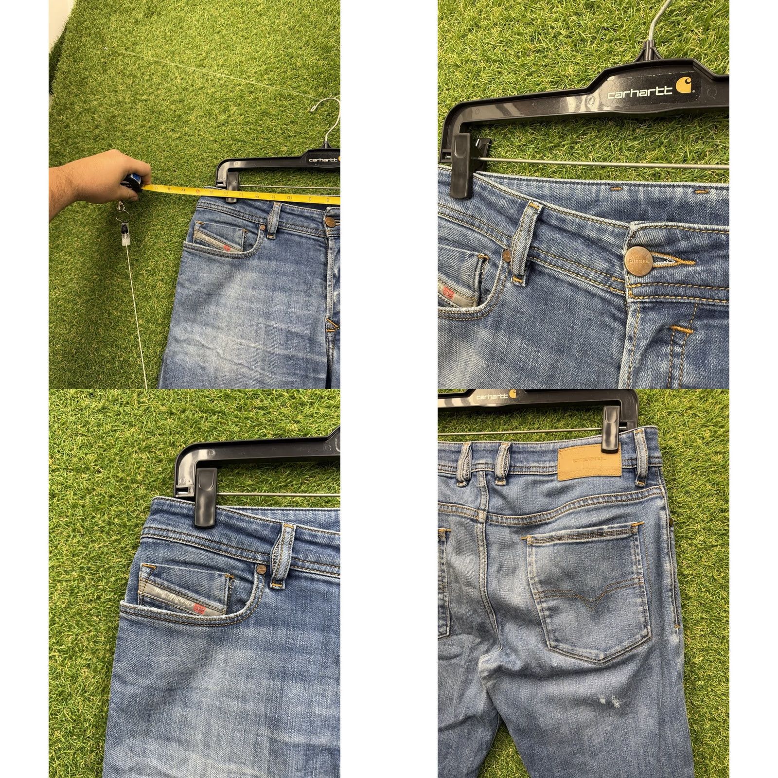 Diesel Diesel Sleenker Slim Skinny Jeans Mens 32x28 Blue Denim Pants Medium Stretch Size US 32 / EU 48 - 8 Thumbnail