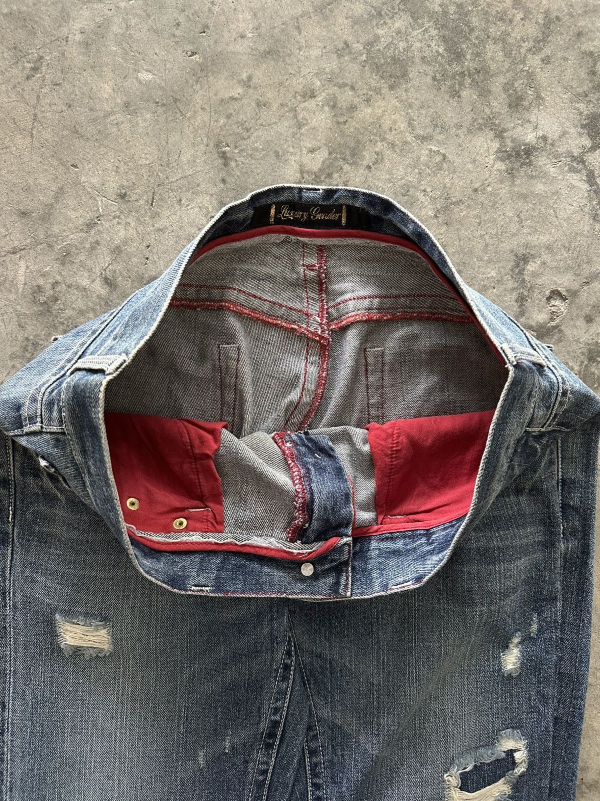If Six Was Nine × Japanese Brand × Le Grande Bleu (L.G.B.) Japanese Y2K Whisker Wash Jeans Size 32" / US 10 / IT 46 - 5 Thumbnail