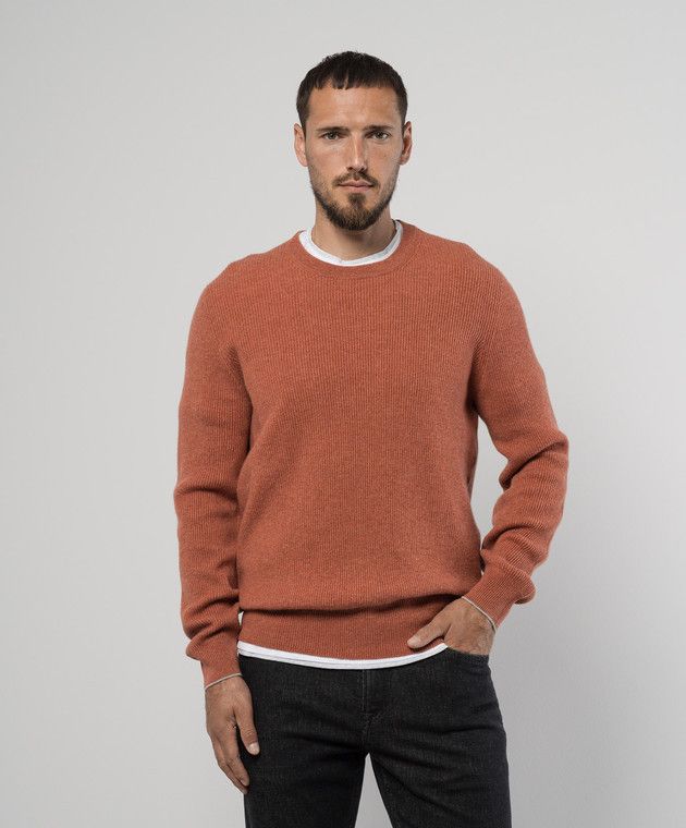Brunello Cucinelli o1y0526 Crewneck Sweater in Rust Size US L / EU 52-54 / 3 - 2 Thumbnail