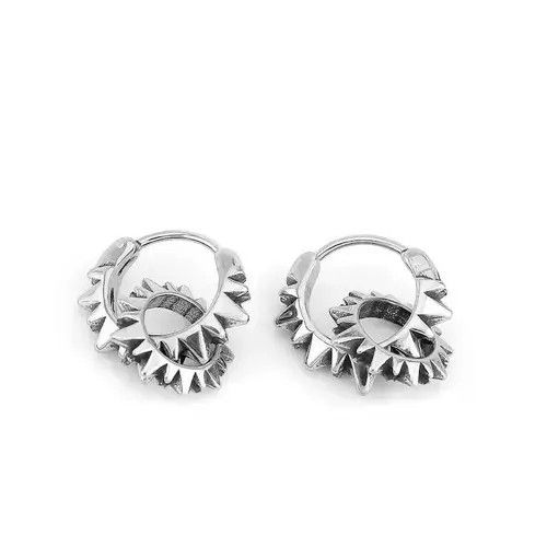 Vintage Stainless Steel Punk Rock Drop Earring Size ONE SIZE - 2 Thumbnail