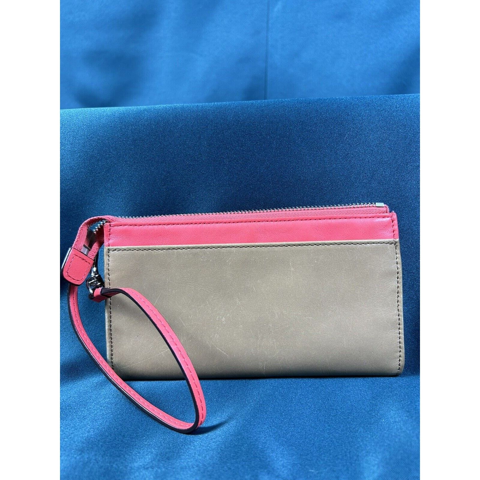Coach Coach Womens Leather Colorblock Zip Closure Wristlet Brown Size ONE SIZE - 6 Thumbnail