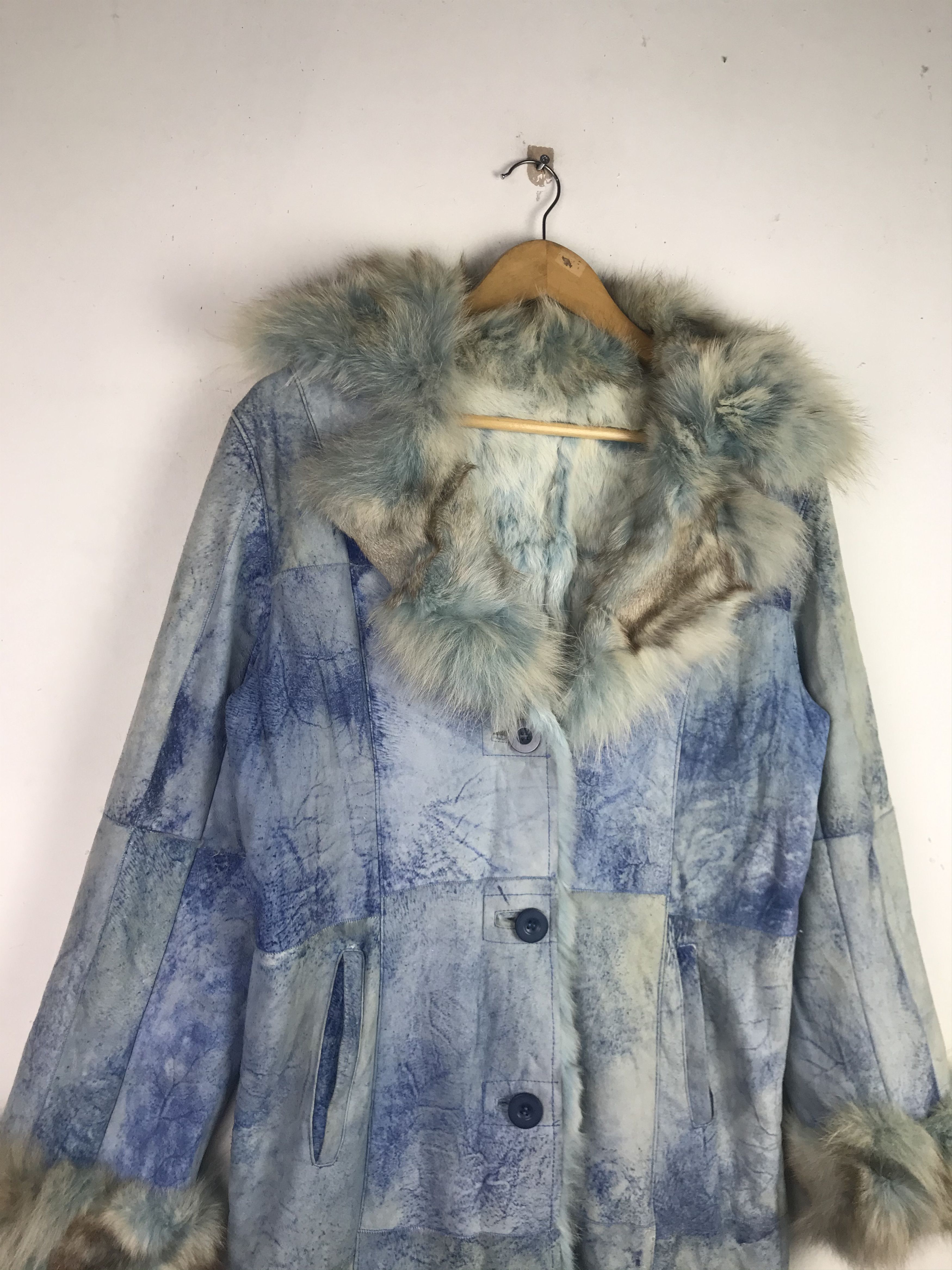 Genuine Leather Vintage Leather Avant Garde Fur Mohair Long Jacket Size M / US 6-8 / IT 42-44 - 5 Thumbnail