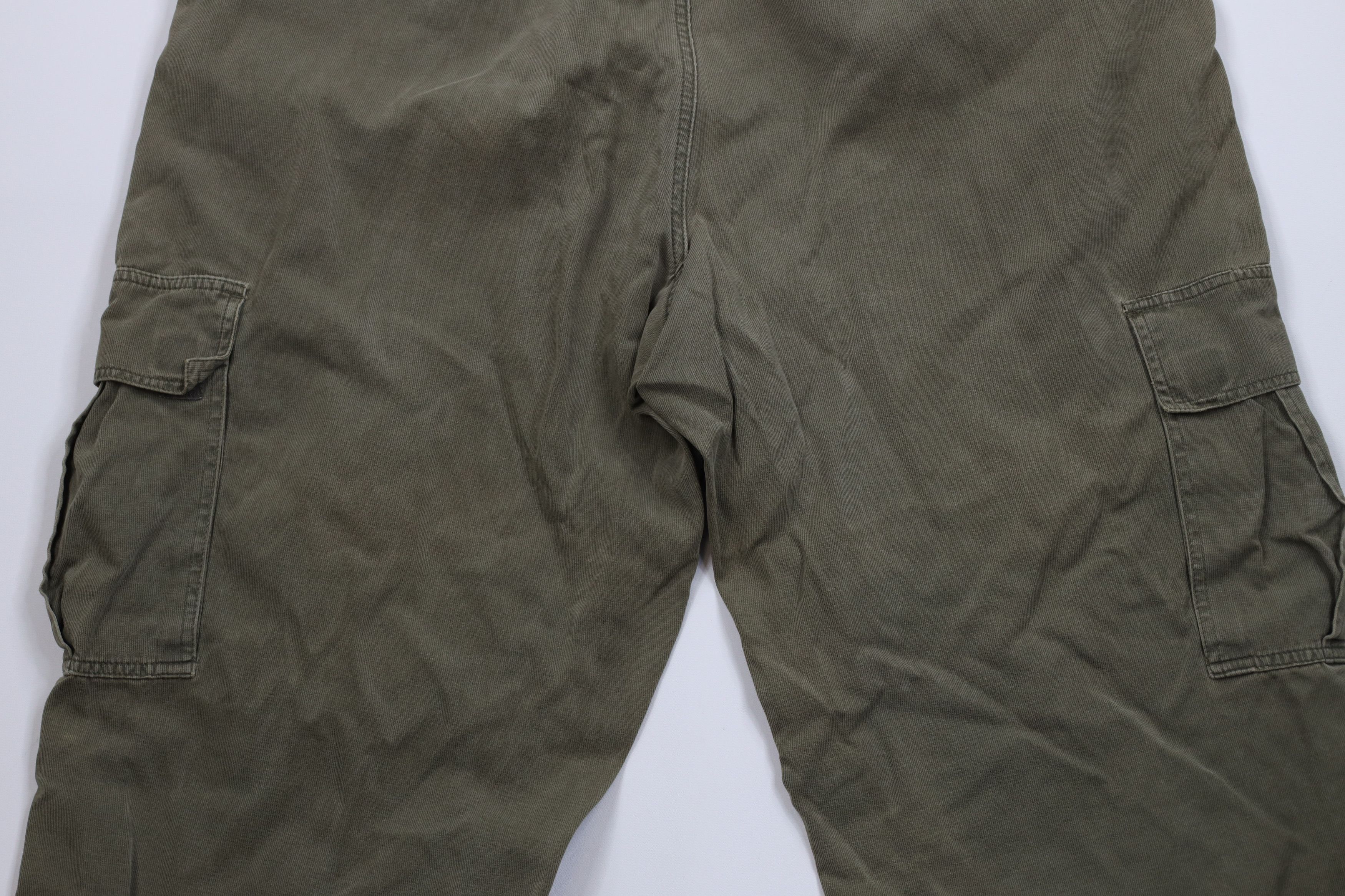 Vintage Vintage 90s Streetwear Baggy Wide Leg Cargo Pants Green Size US 42 / EU 58 - 12 Thumbnail