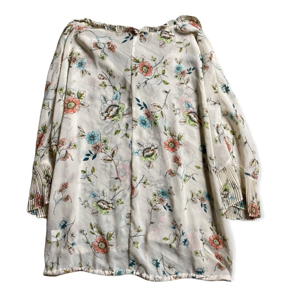 Other DR2 Semi-Sheer Floral Boho Blouse | Size S | Ruffled Necklin Size S / US 4 / IT 40 - 7 Thumbnail