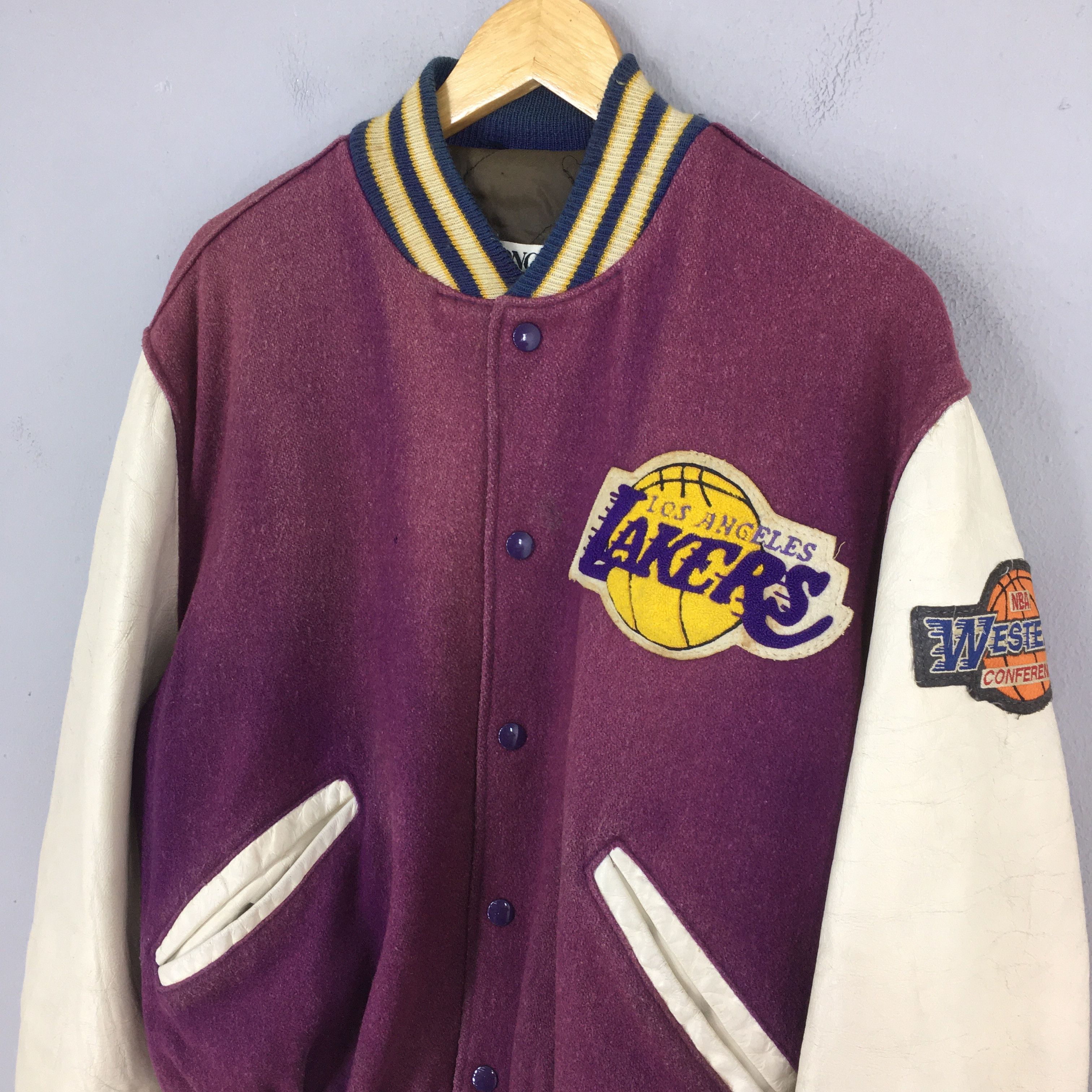 NBA Vintage 90s Los Angeles Lakers Nba Basketball Jacket L Size US L / EU 52-54 / 3 - 3 Thumbnail