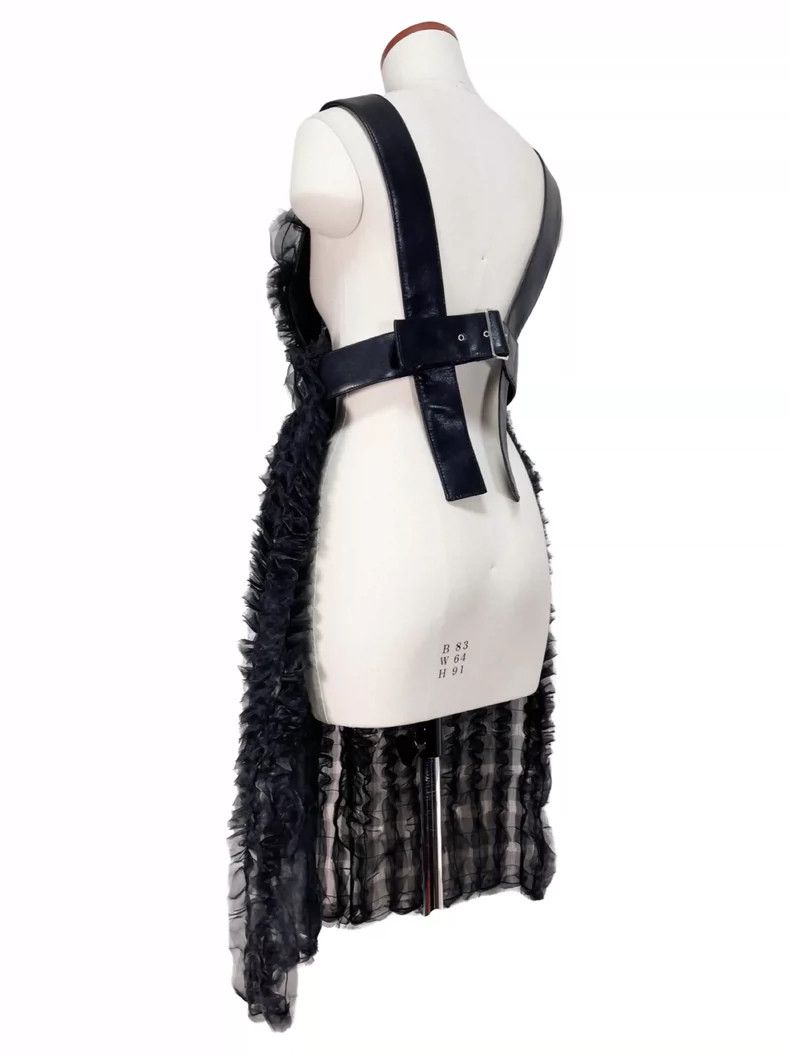 Comme des Garcons Comme Des Garcons Black tulle pleated leather suspender wa Size S / US 4 / IT 40 - 6 Thumbnail