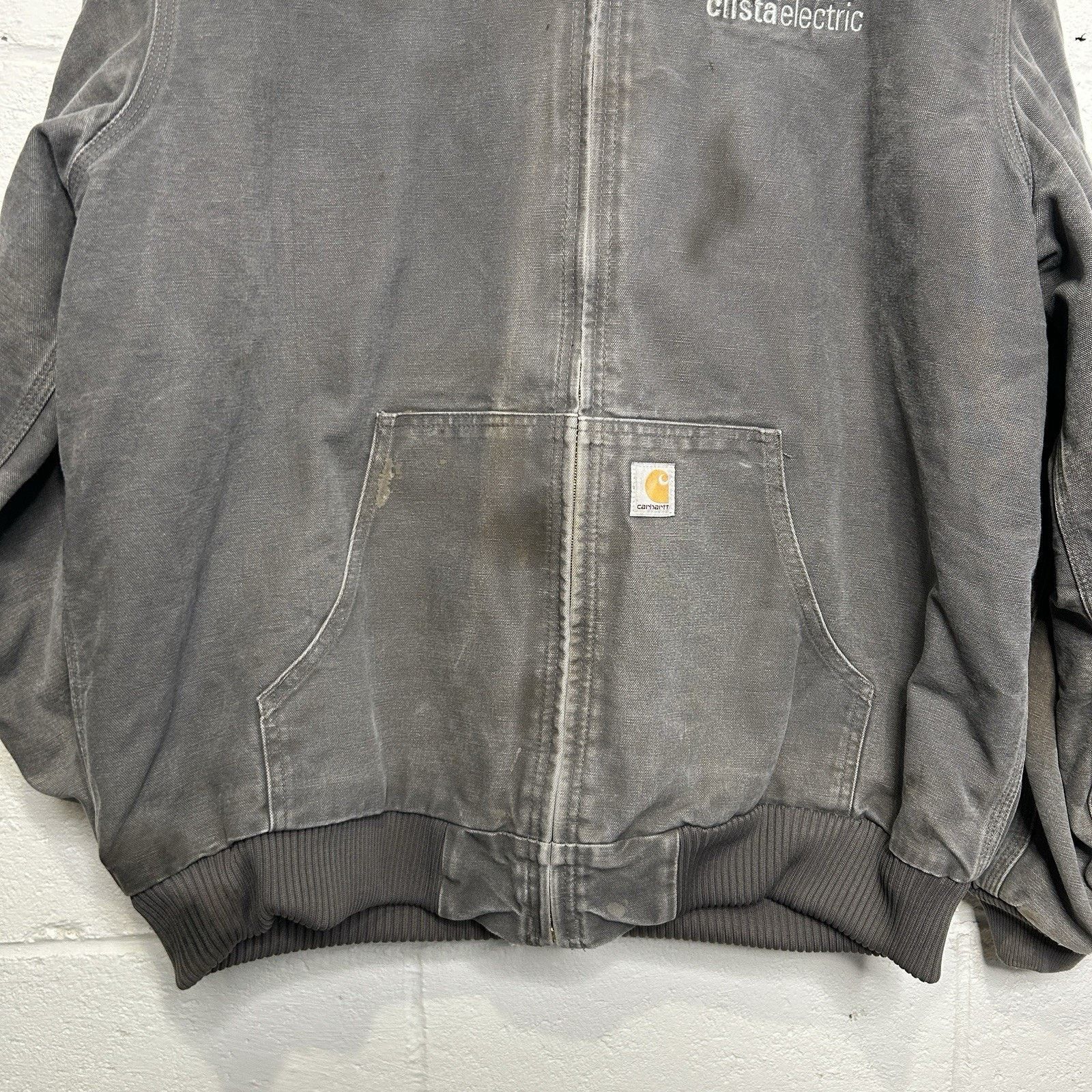 Carhartt Carhartt Quilted Hooded Active Jacket “Gravel/Grey” J140-GVL Size US XL / EU 56 / 4 - 3 Thumbnail