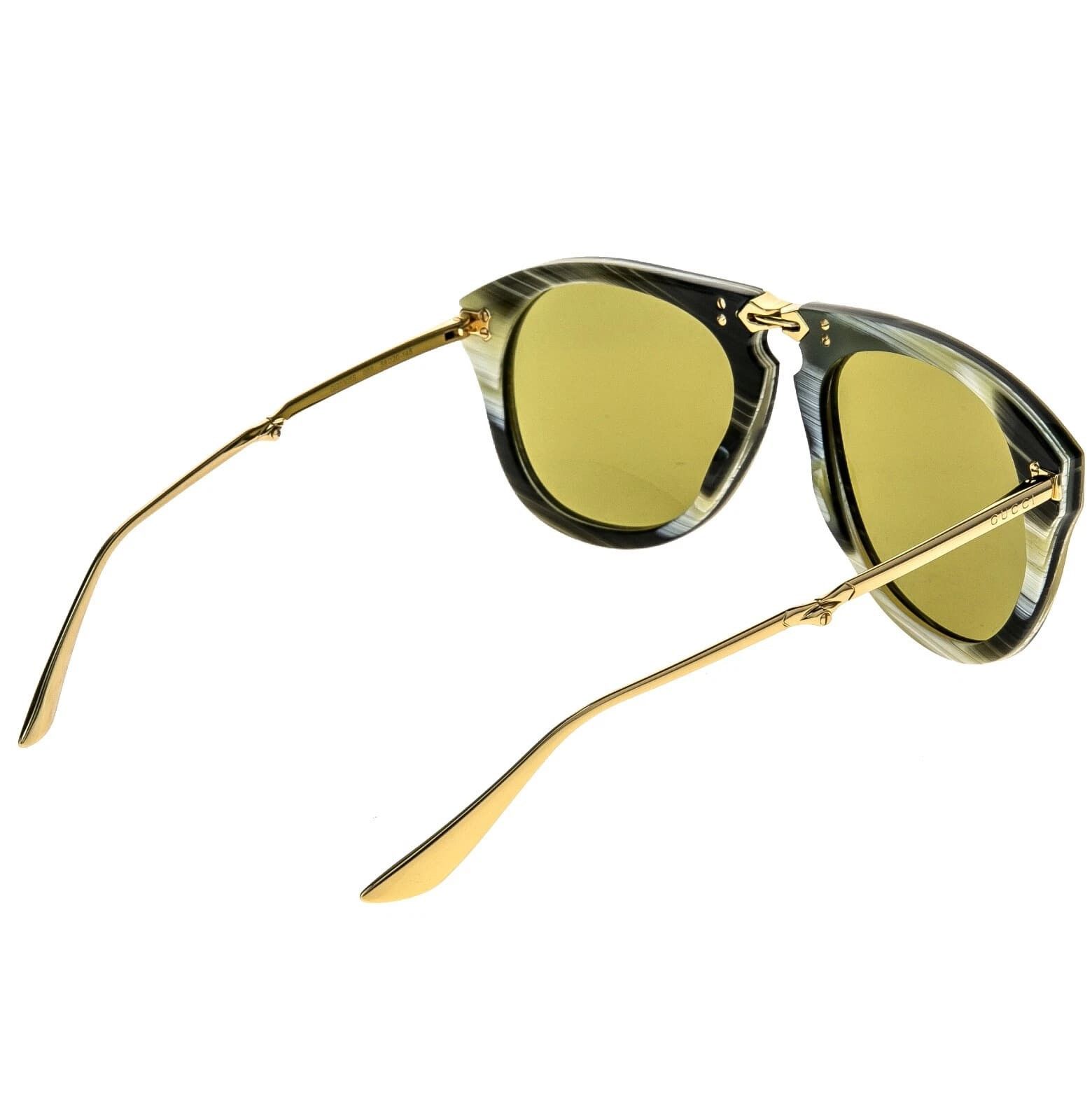 Gucci GUCCI GG0305S 0305 Gold Green Foldable Sunglasses 003 Size ONE SIZE - 8 Thumbnail