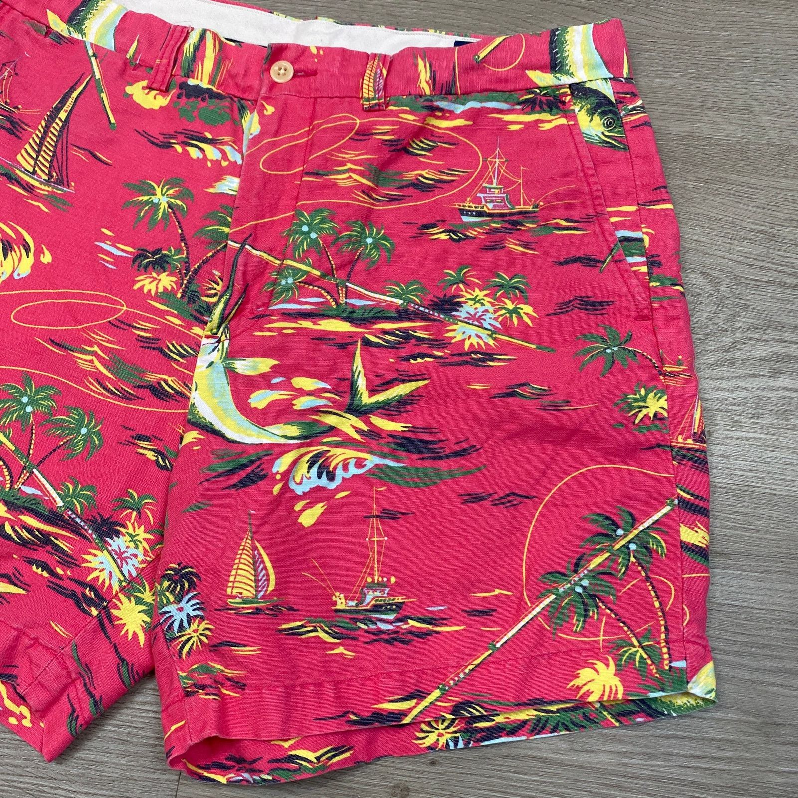 Polo Ralph Lauren Polo Ralph Lauren Linen Aloha Classic Fit Chino Shorts 34 Size US 34 / EU 50 - 2 Thumbnail