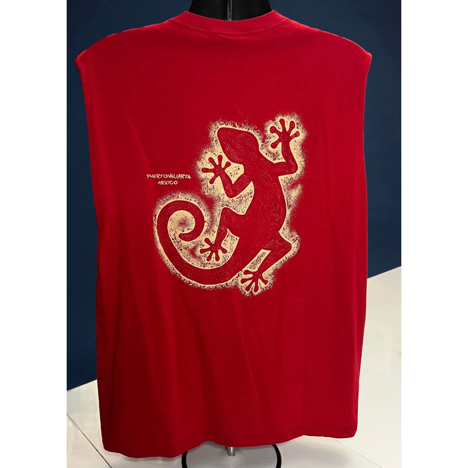 Other Puerto Vallarta Gecko Muscle Shirt Red Sleeveless Tank Top Size US XXL / EU 58 / 5 - 2 Thumbnail
