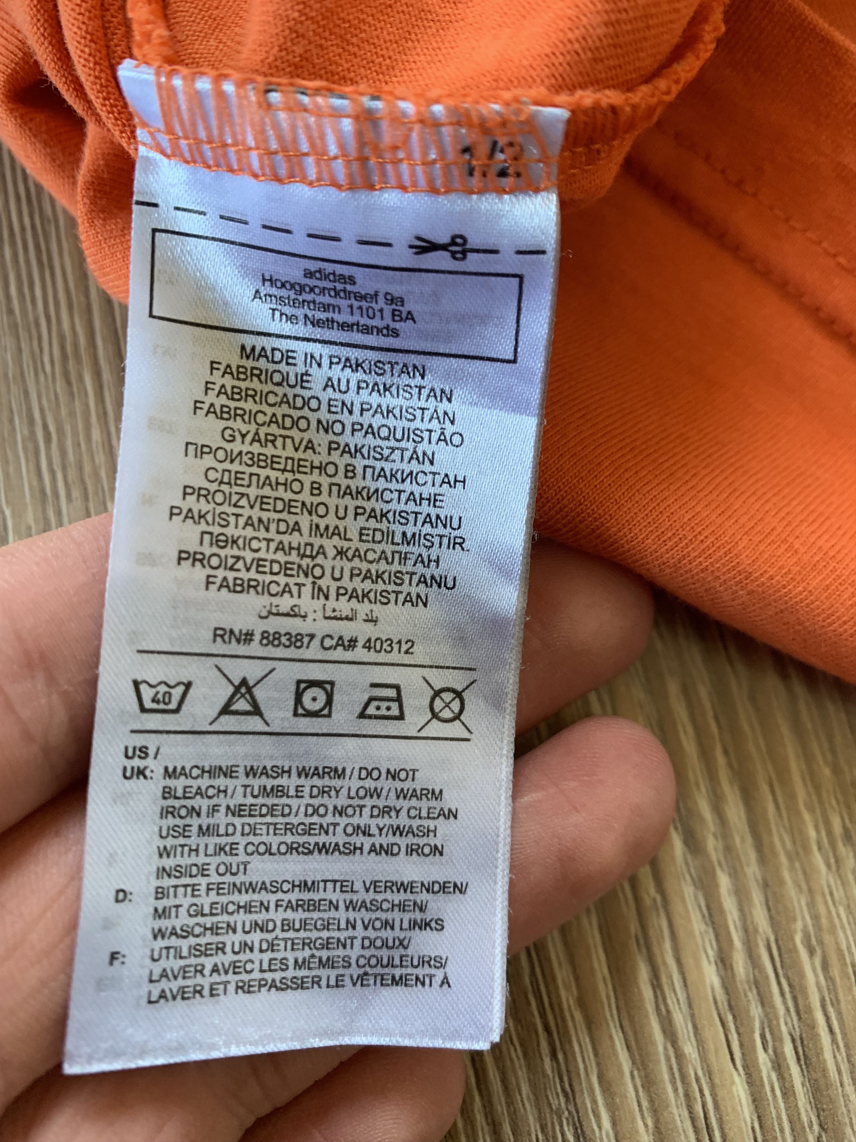 Adidas Adidas Cotton 3 Logo Orange T-Shirt Size US XXL / EU 58 / 5 - 8 Thumbnail
