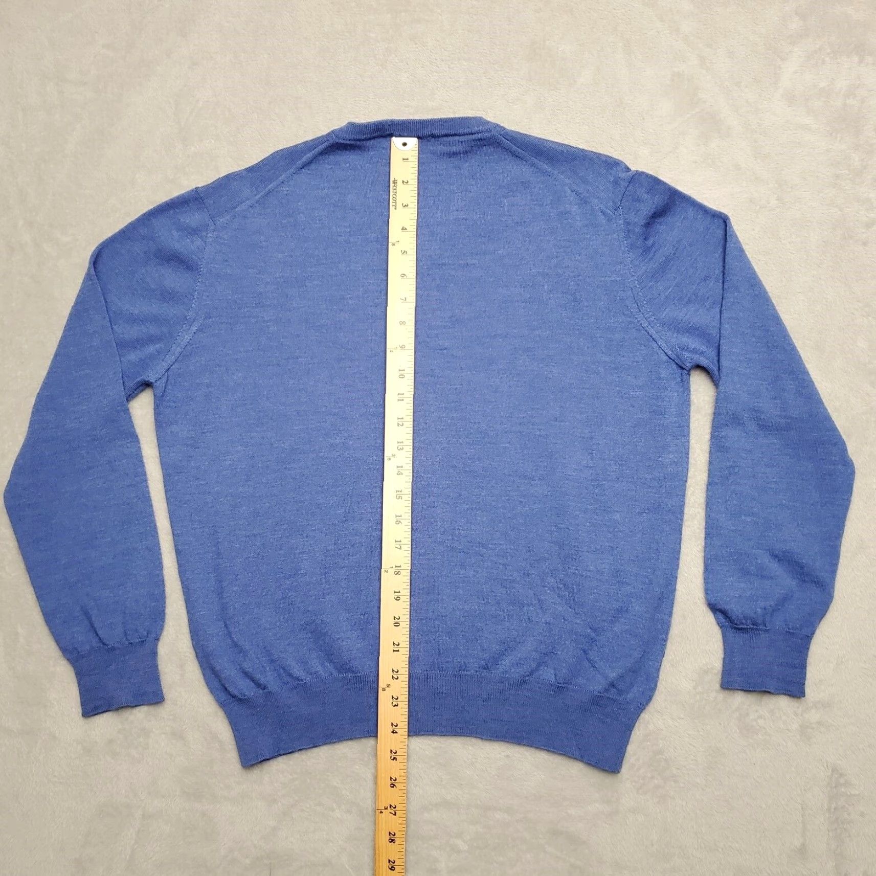 Vintage VINTAGE Gioferrari Sweater Mens 2XL Blue 100% Extra Fine Merino Wool V-Neck Casual Wool Knit Long Sleeve Mens Swing Size US XXL / EU 58 / 5 - 7 Thumbnail