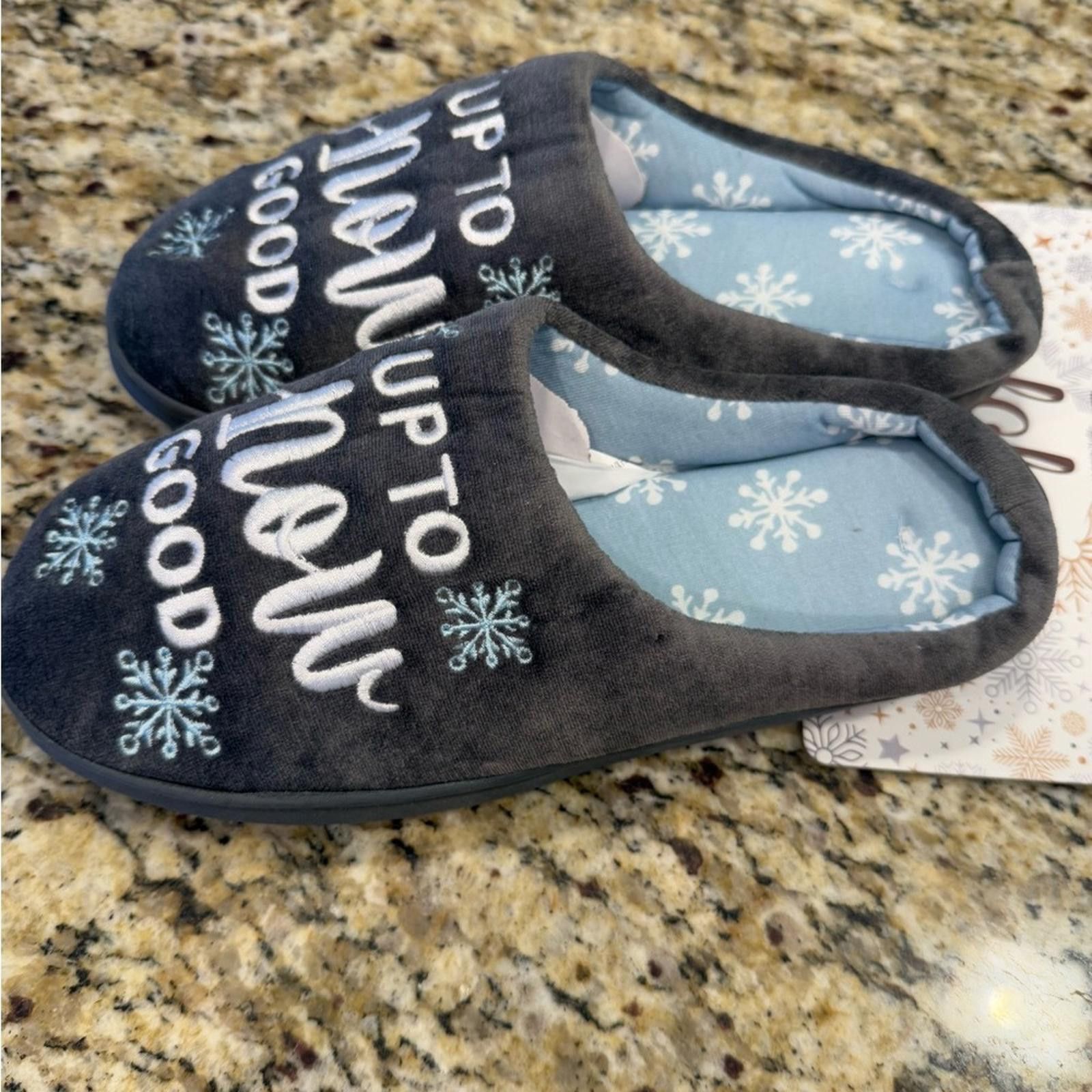 Warren Lotas Lola winter slippers embroidered snowflakes SZ SM 5-6 Size US 7.5 / IT 37.5 - 3 Thumbnail