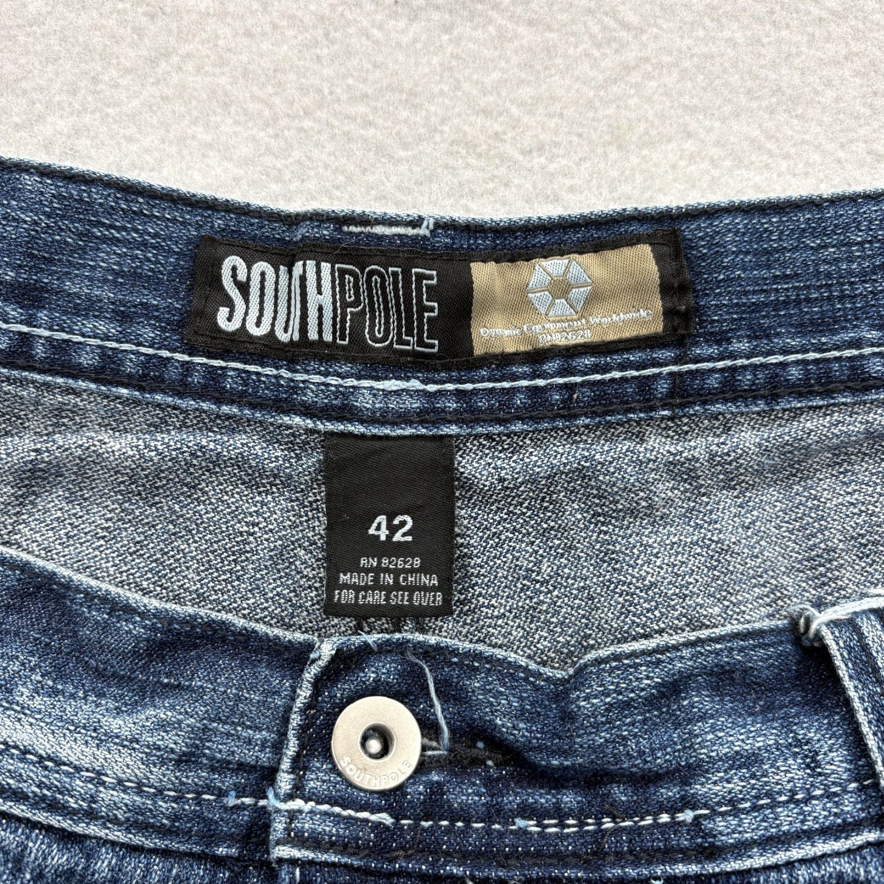 Southpole VINTAGE Southpole Shorts Mens 42 Blue Denim Relaxed Fit 5 Pocket Jorts Hip Hop Shirt Size US 42 / EU 58 - 3 Thumbnail