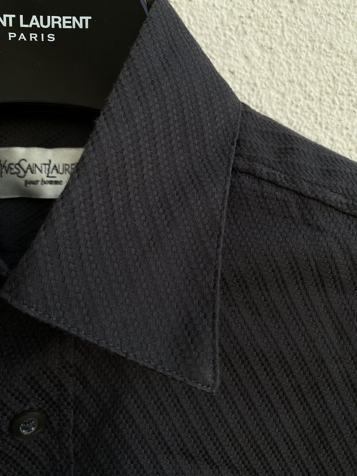 Yves Saint Laurent Carbon YSL Shirt Dark Grey Size US M / EU 48-50 / 2 - 6 Thumbnail