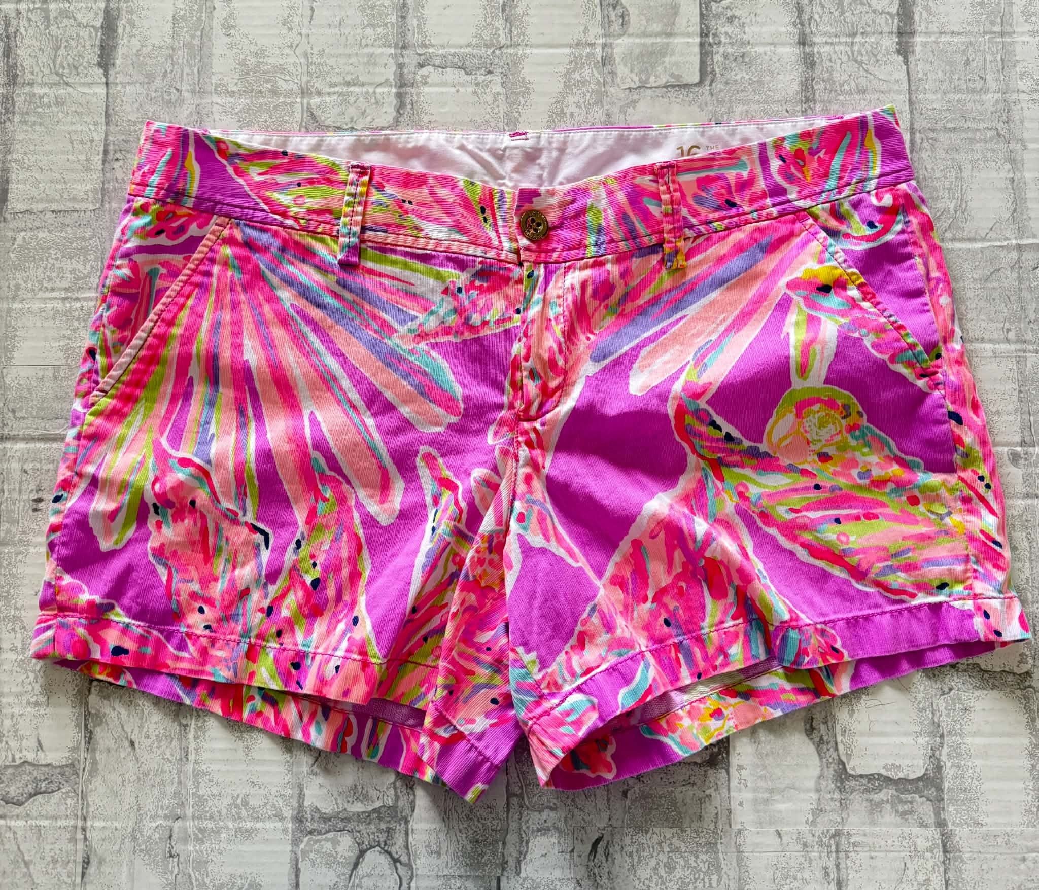 Lilly Pulitzer Lilly Pulitzer Callahan Shorts Pink Floral Cotton Preppy Size 38" / US 16 / IT 52 - 1 Thumbnail