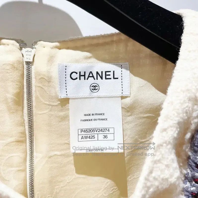 Chanel Chanel Ivory Cotton Blend Long Sleeve Cardigan . Size S / US 4 / IT 40 - 5 Thumbnail