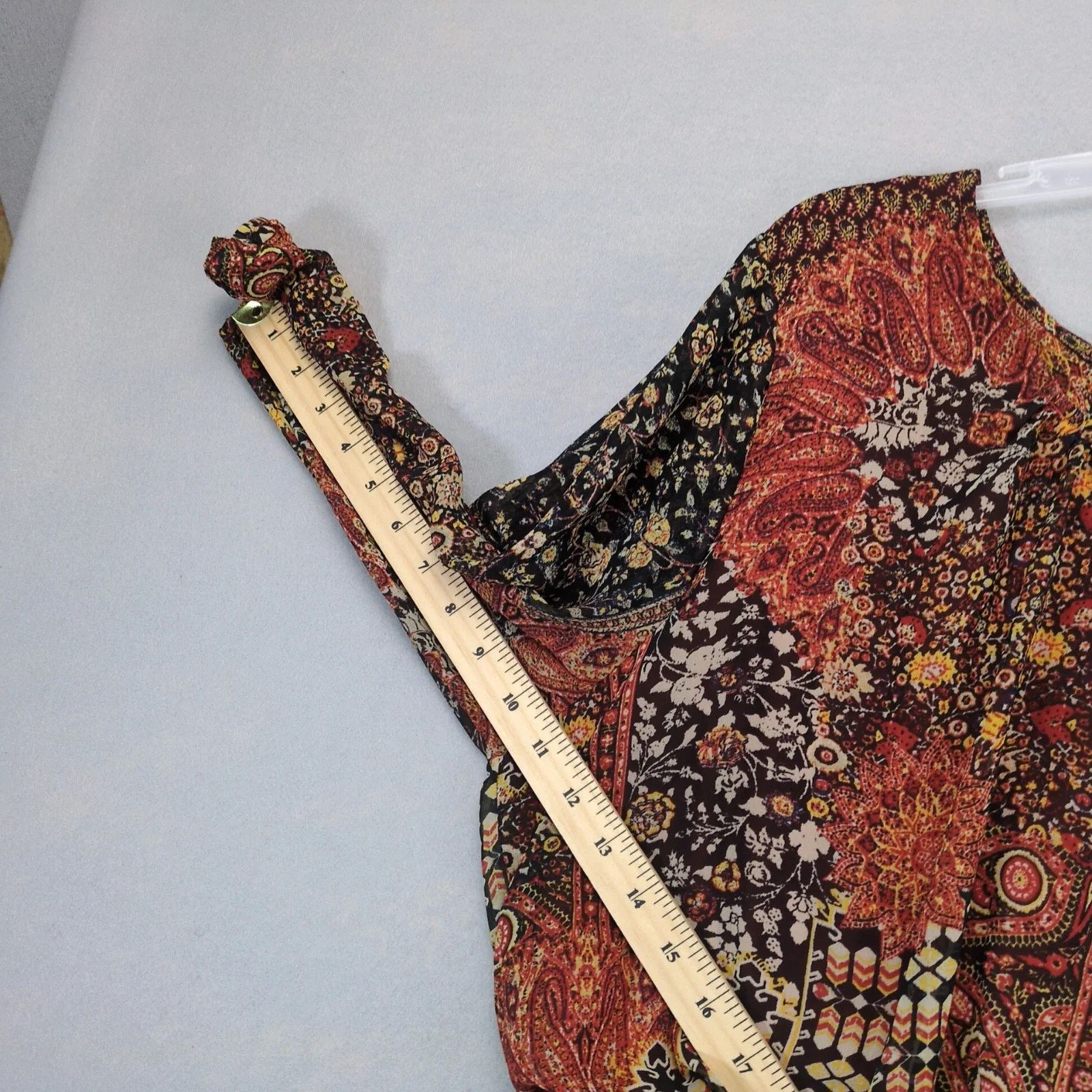 Other Style & Co Sheer Paisley Blouson Midi Dress Plus Size 3X Size 3XL / US 20-22 - 7 Thumbnail