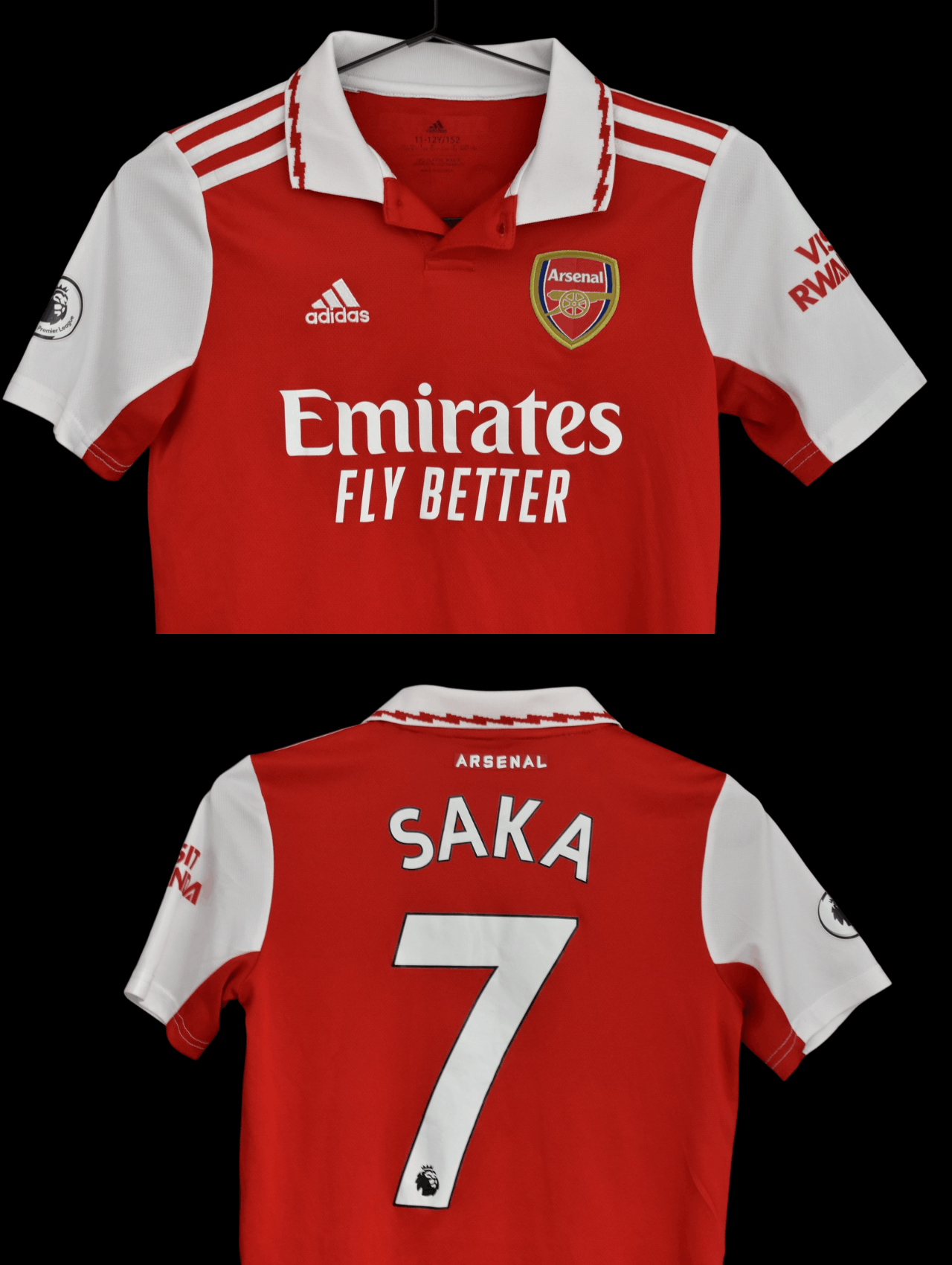 Nike 2022-23 adidas ARSENAL Home Shirt SAKA M. boys 152cm Size US XXS / EU 40 - 1 Thumbnail