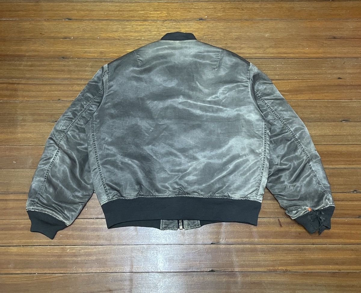 Vintage Rare Vintage MA-1 Flying Man Acid Wash Bomber Jacket 1990s Size US L / EU 52-54 / 3 - 2 Thumbnail