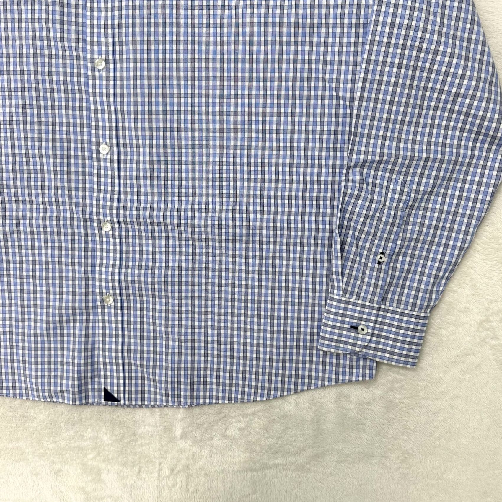 UNTUCKit UNTUCKit Shirt Mens 3XL Blue Check Wrinkle Free Button Up Long Sleeve Cotton Shirt Mens 3XL Blue Check Wrinkle Resistant Button-Up Collared Size US XXL / EU 58 / 5 - 4 Thumbnail
