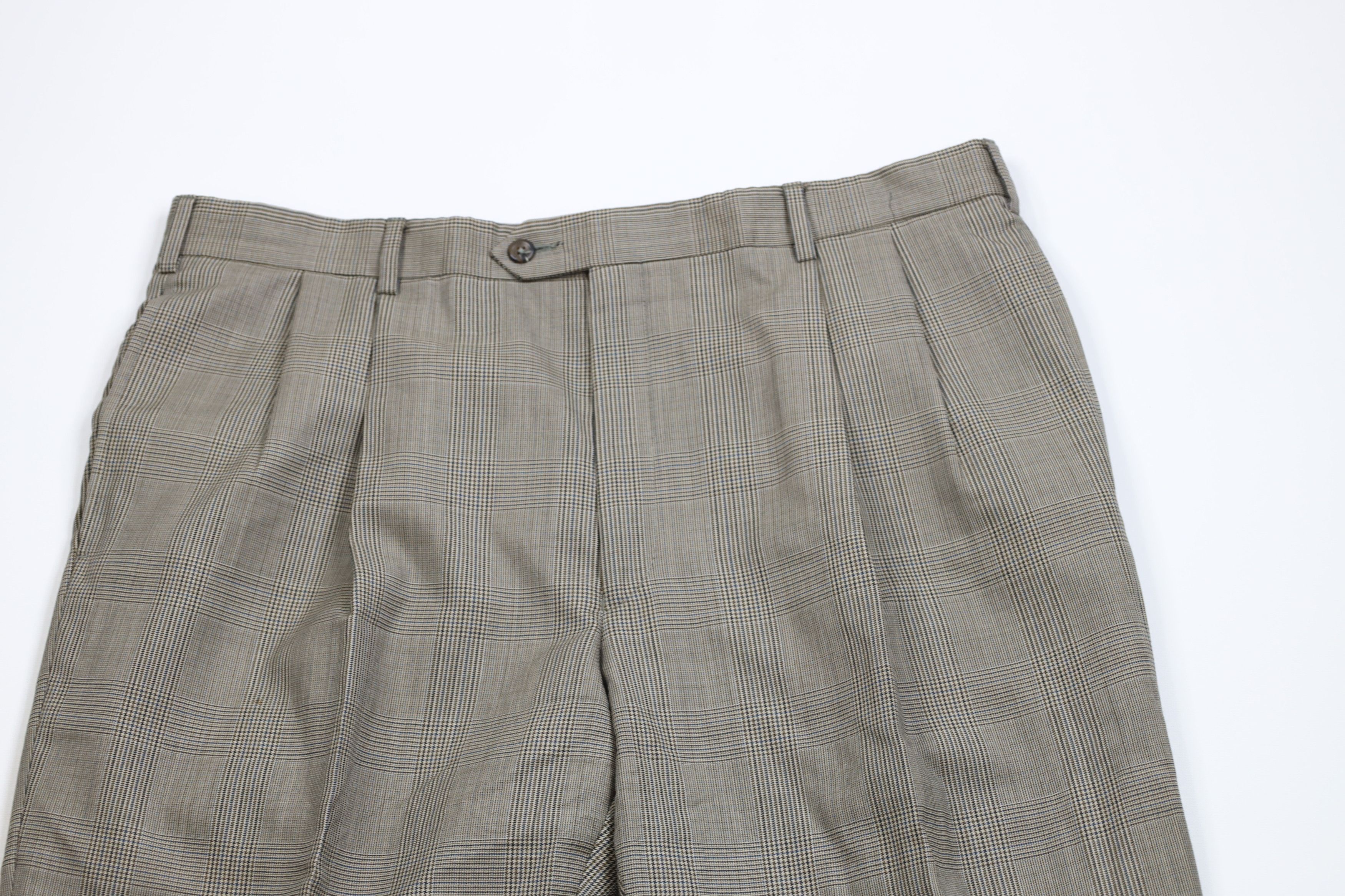 Vintage Vintage 90s Streetwear Houndstooth Wide Leg Chino Pants Size US 38 / EU 54 - 2 Thumbnail