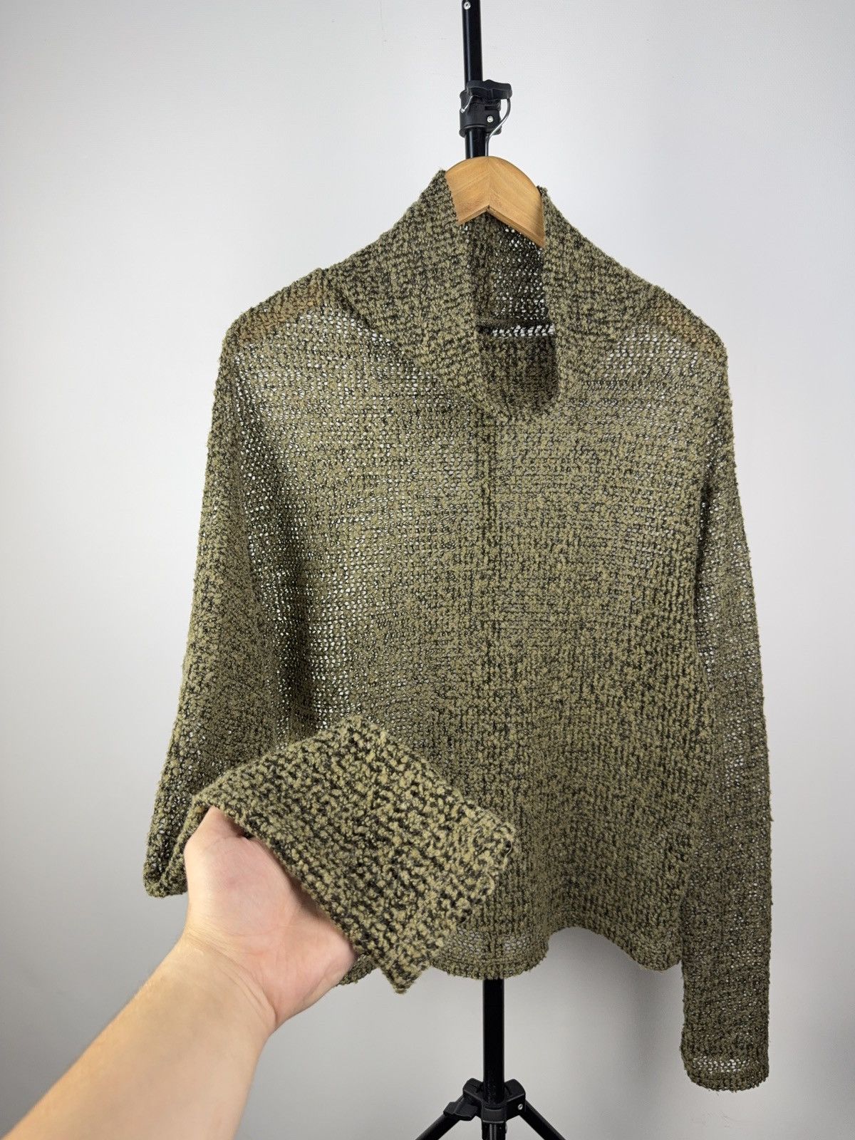 Japanese Brand Y2K Sheer Knit Distressed Sweater Japan style Avant Mood Size M / US 6-8 / IT 42-44 - 3 Thumbnail