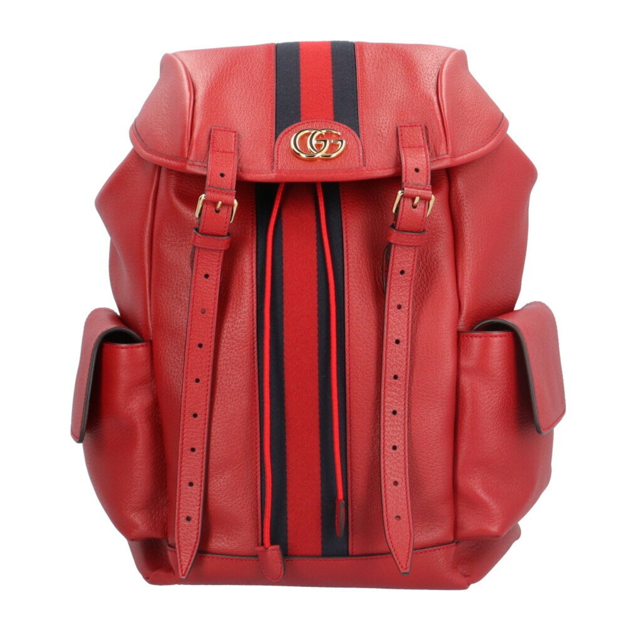 Gucci Gucci Web Stripe Medium Ophidia Backpack/Daypack, Leather, 598140, Women's Size ONE SIZE - 1 Thumbnail