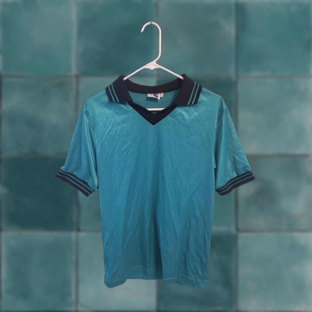 Vintage VINTAGE High Five 90s Soccer Polo Shirt Mens M Blue NWOT Deadstock US Made Size US M / EU 48-50 / 2 - 1 Thumbnail