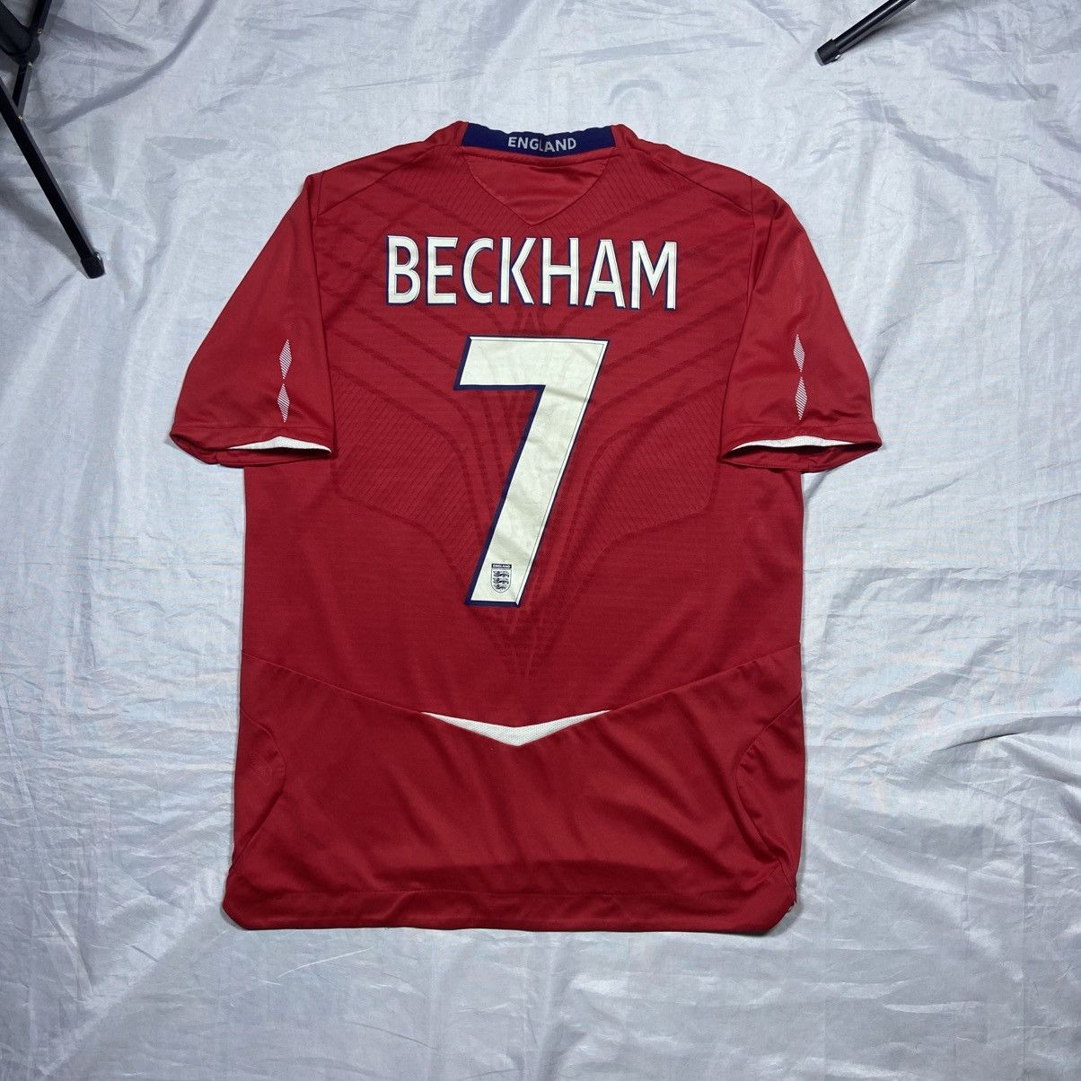 Umbro England #7 Beckham Football Jersey Umbro Away 2010 Size US M / EU 48-50 / 2 - 1 Thumbnail