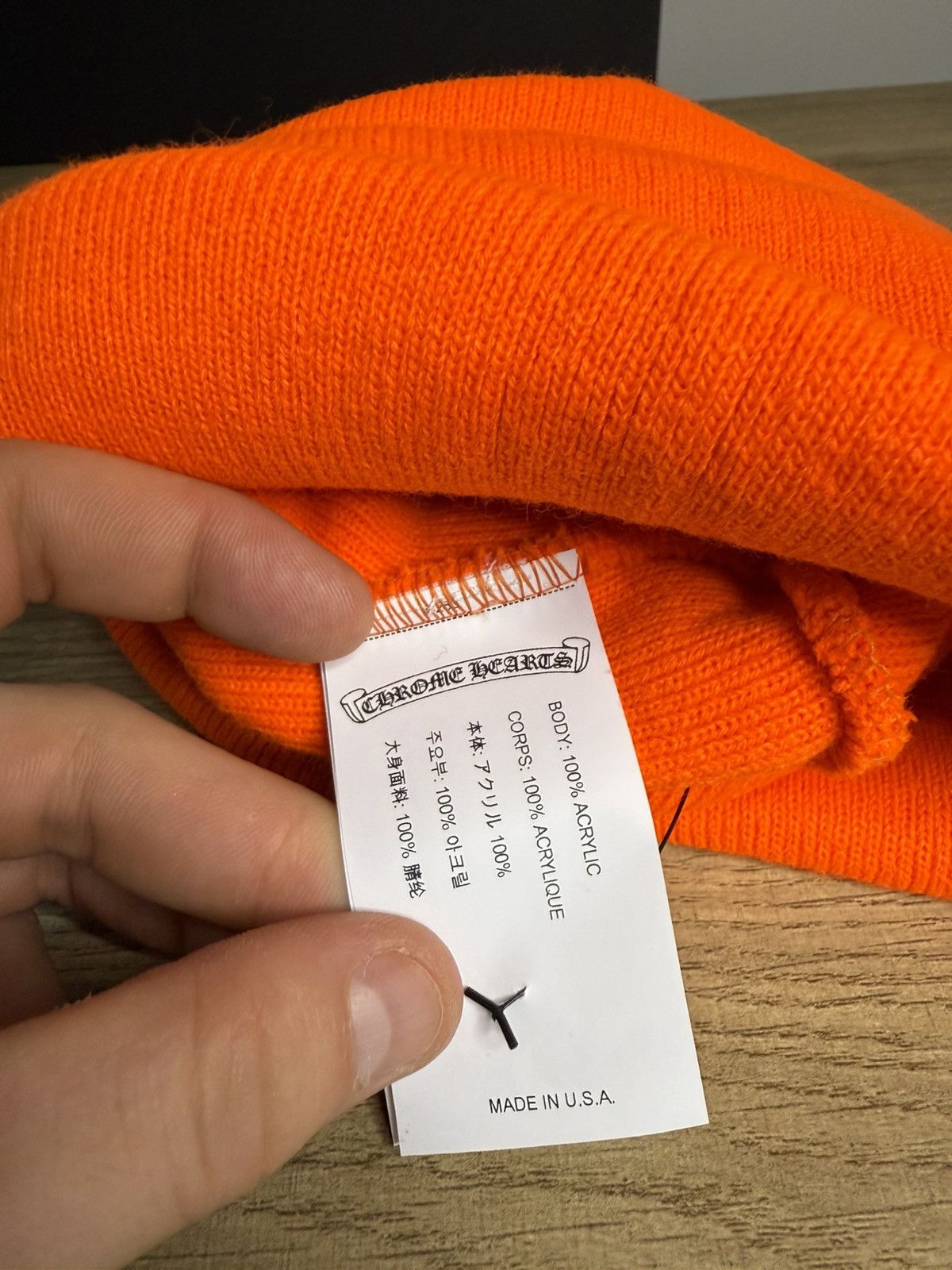 Chrome Hearts Chrome Hearts Orange Beanie Size ONE SIZE - 2 Thumbnail