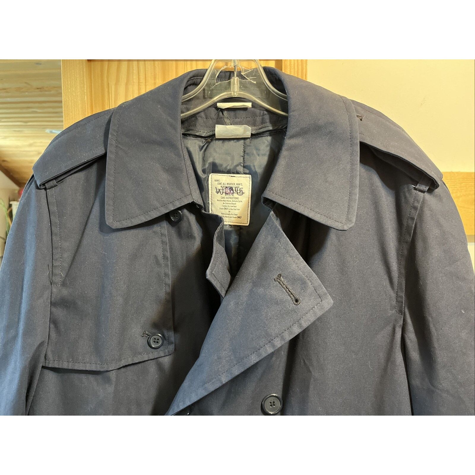 Other US Military Vintage Mens 44 XL Navy Blue 8 Button Trenchcoat Size US XL / EU 56 / 4 - 6 Thumbnail