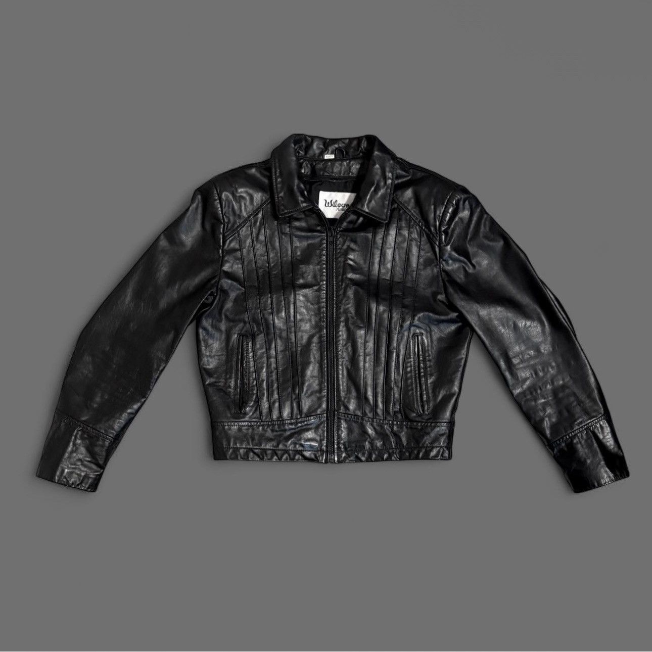 Wilsons Leather Vintage 80’s Wilson’s Black Leather Jacket Size US XXS / EU 40 - 1 Thumbnail