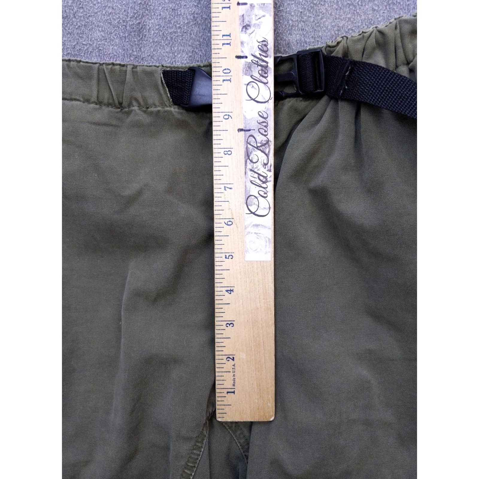 Vintage Caribou Creek Shorts Mens Large Green Cotton Belted Chino Casual Travel Size US 33 - 5 Thumbnail
