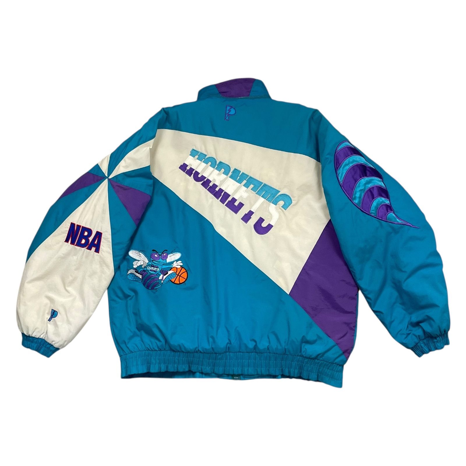 NBA VTG 90s CHARLOTTE HORNETS PRO PLAYER PUFFER JACKET SIZE L Size US L / EU 52-54 / 3 - 1 Thumbnail