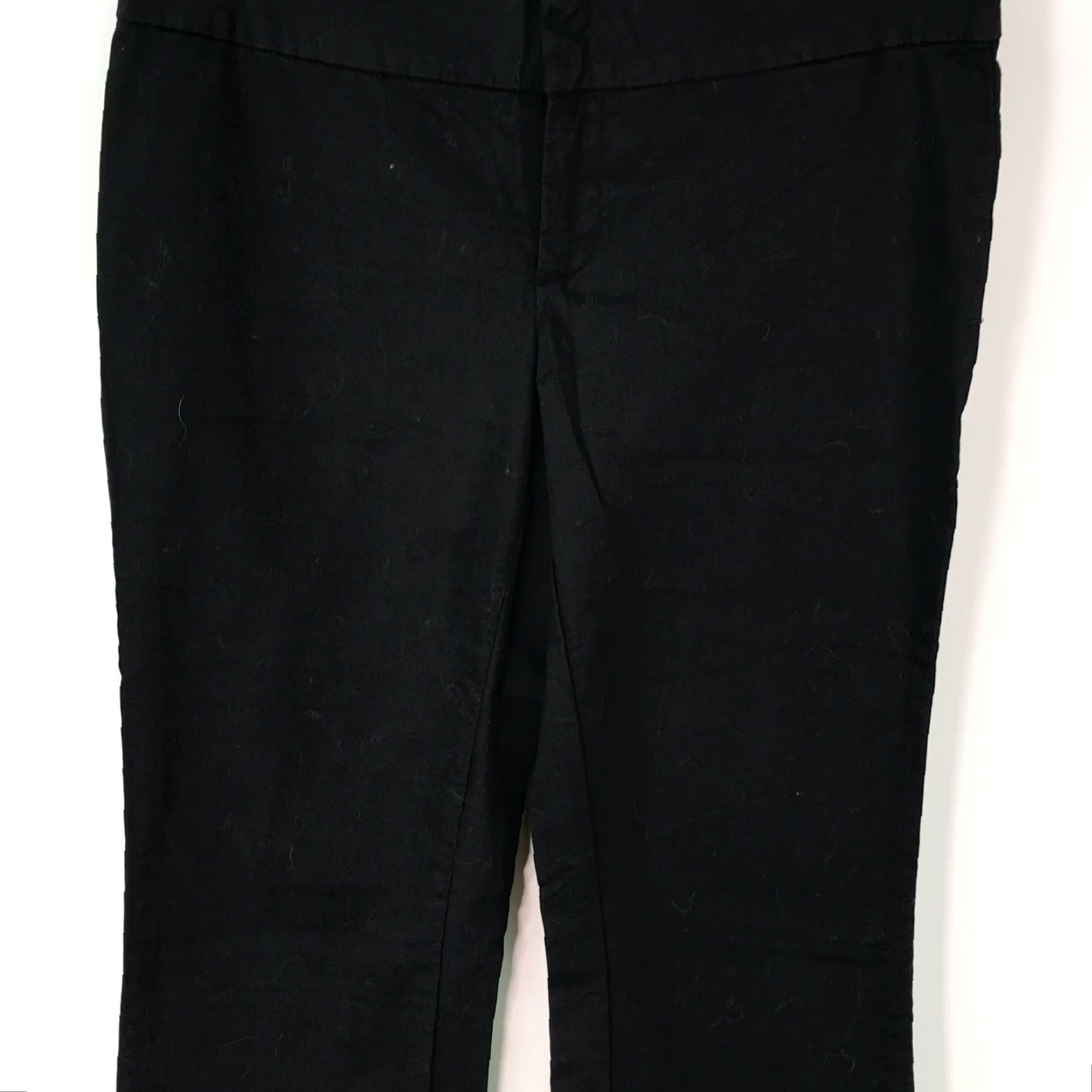 Vintage JLO By Jennifer Lopez Womens Flat Front Casual Black Trouser Dress Pants Size 7 Size 28" / US 6 / IT 42 - 3 Thumbnail