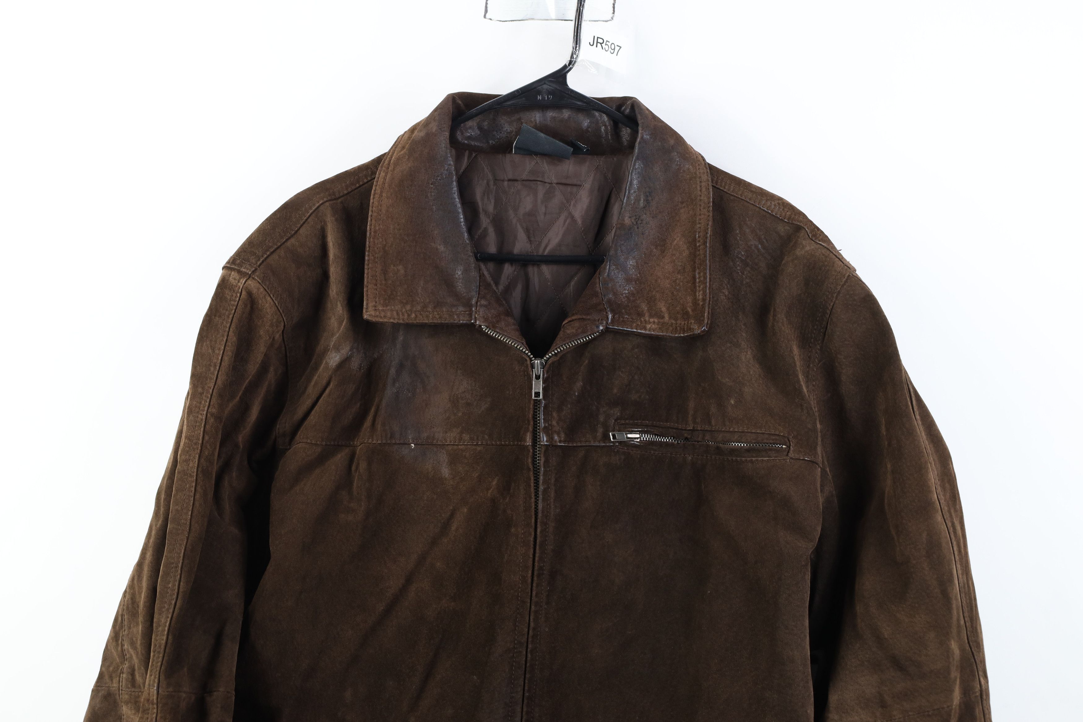 Vintage Vintage 90s Y2K Streetwear Suede Leather Bomber Jacket Size US XL / EU 56 / 4 - 2 Thumbnail