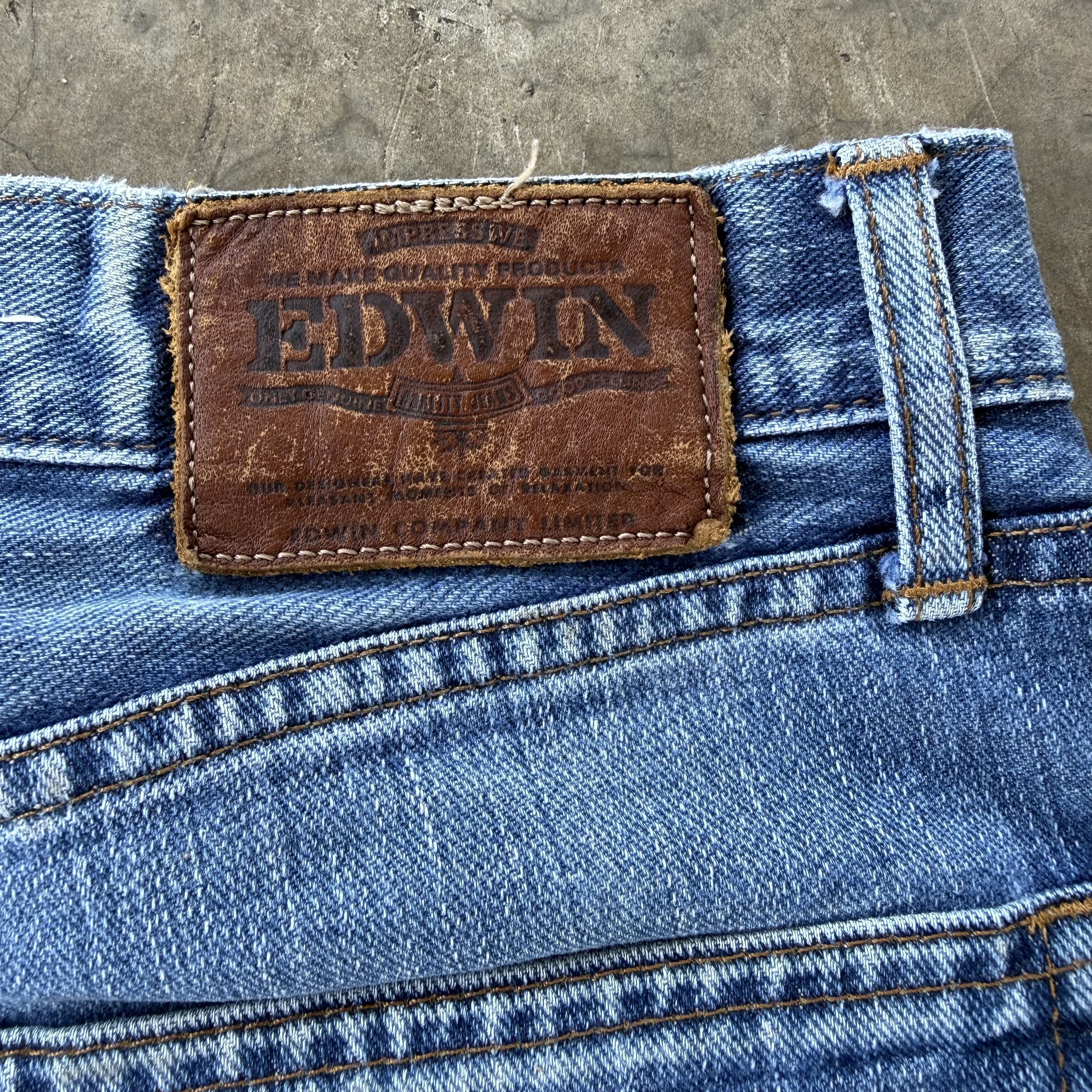 Edwin Vintage Edwin Faded Stone Wash Denim Jean W32 Size US 32 / EU 48 - 12 Thumbnail