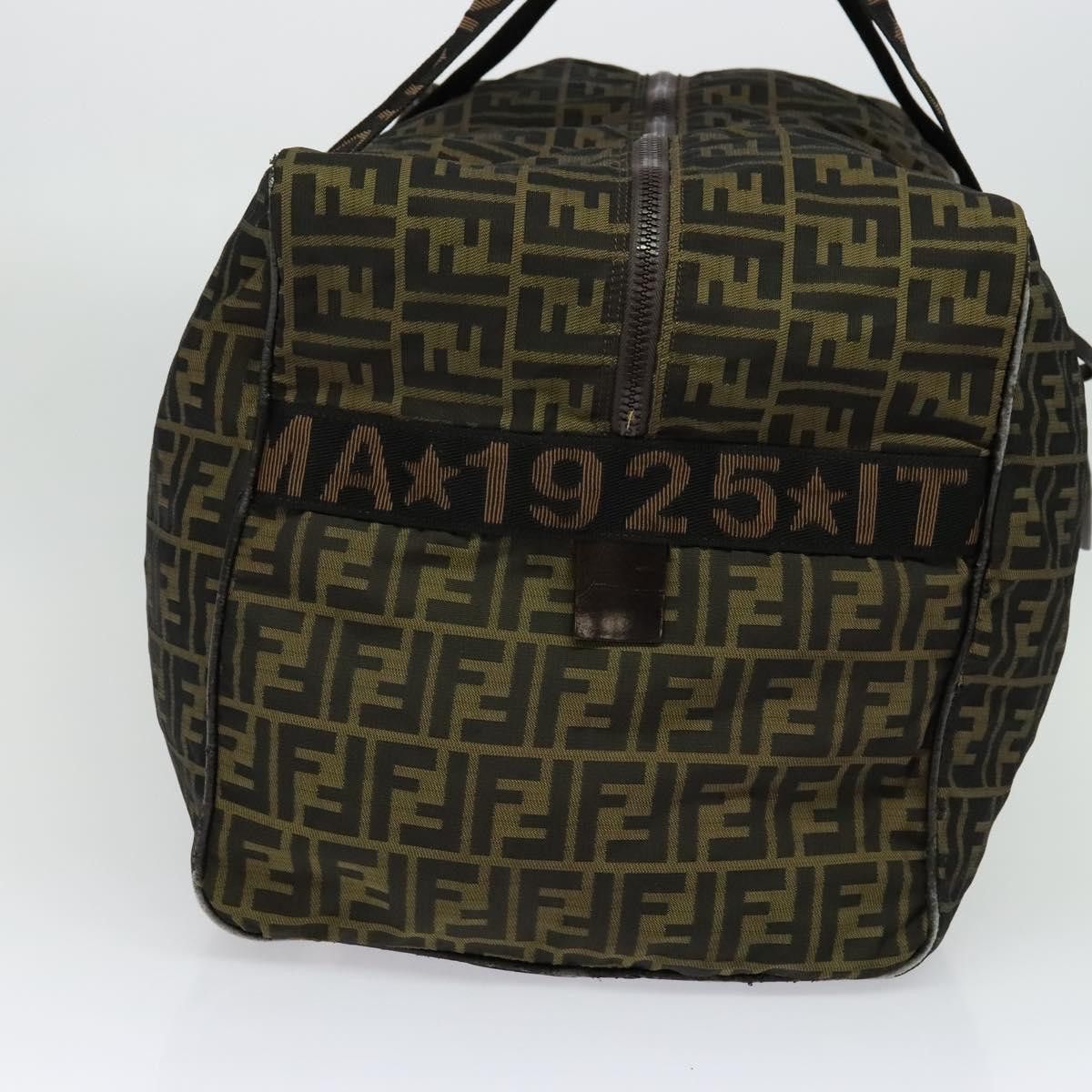 Fendi FENDI Zucca Canvas Boston Bag Brown Black Size ONE SIZE - 4 Thumbnail