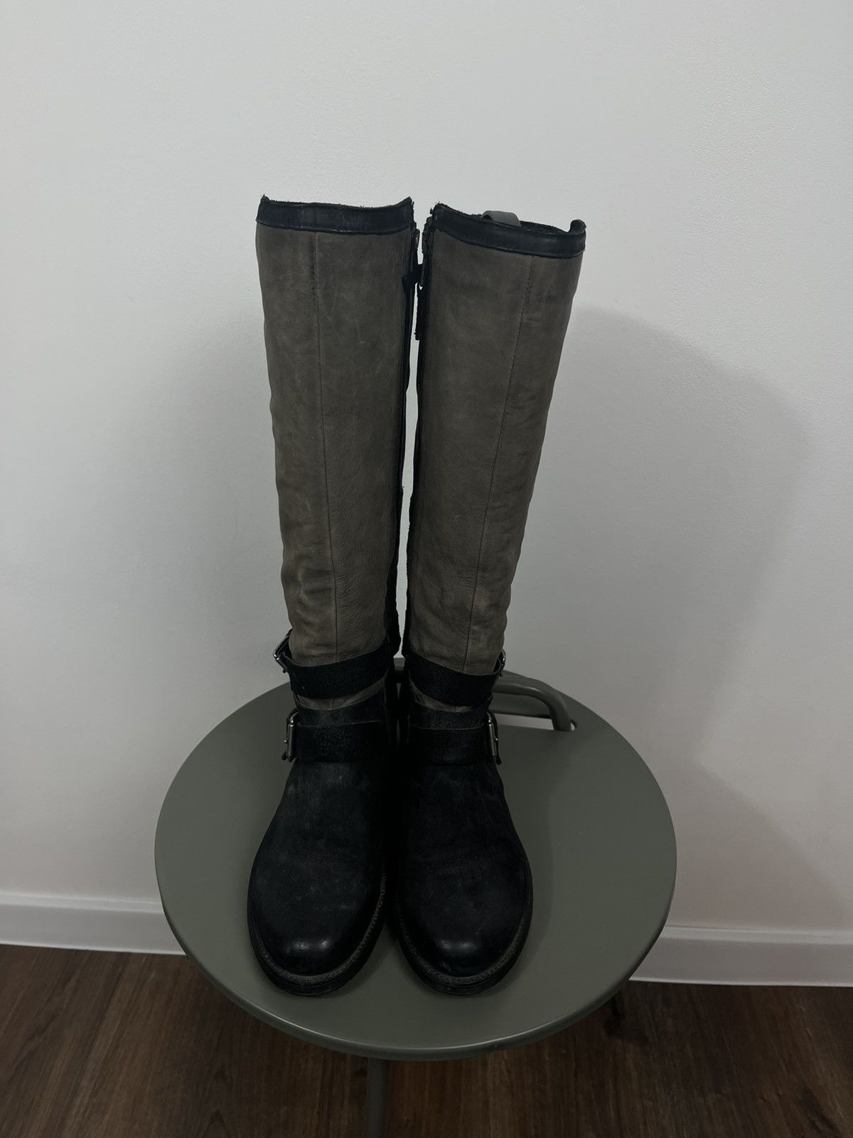 Other Women’s Leather Knee High Biker Boots Buckle Brown 40 US 9 Size US 9 / IT 39 - 11 Thumbnail