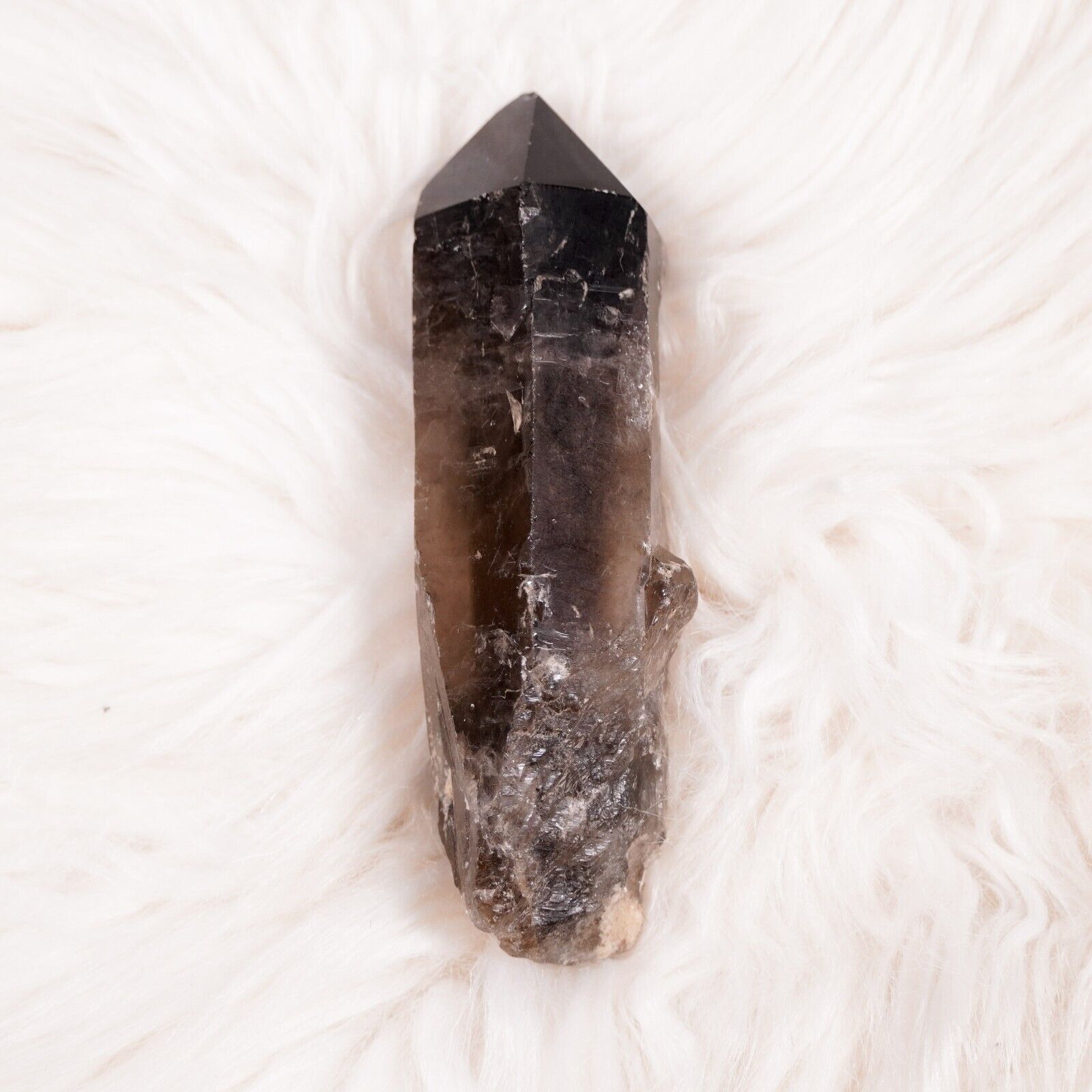 Other Large Smokey Quartz Crystal Point 4" Healing Gemstone Wand Size ONE SIZE - 4 Thumbnail