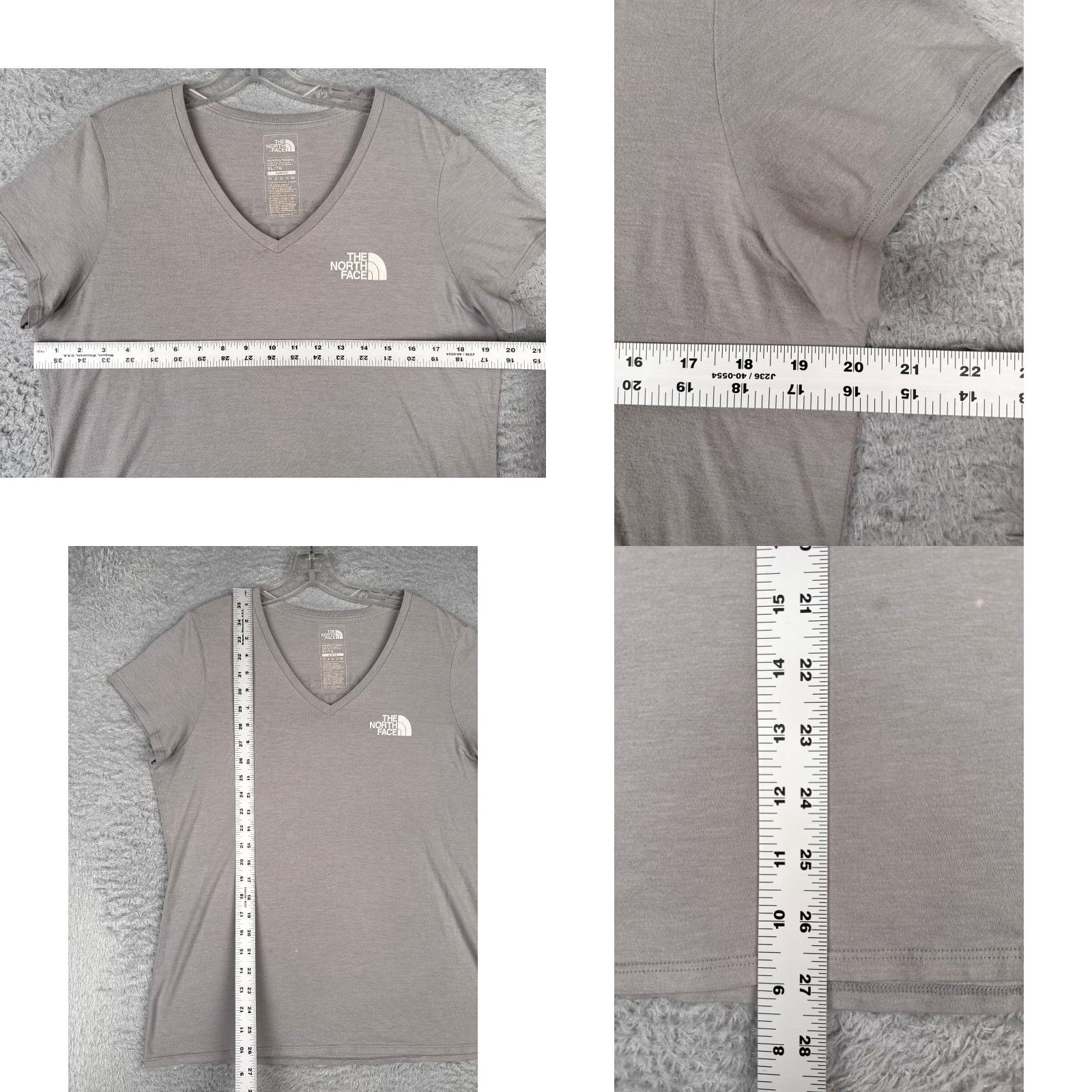The North Face The North Face Shirt Women XL Gray V-Neck Polyester Jersey Slim Read Shirt Mens? Size XL / US 12-14 / IT 48-50 - 8 Thumbnail