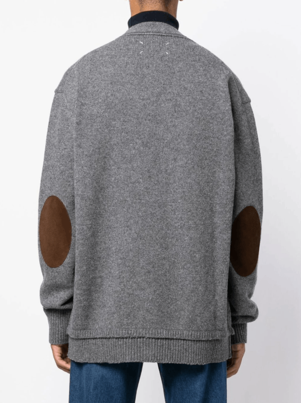Maison Margiela BNWT AW24 MAISON MARGIELA V NECK ELBOW PATCH CARDIGAN XL Size US XL / EU 56 / 4 - 12 Thumbnail